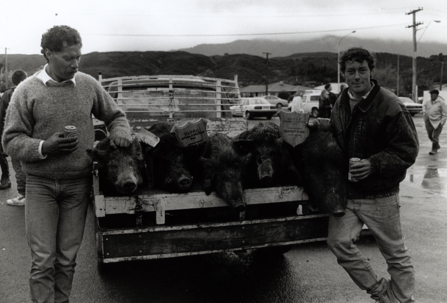 Pig hunting; Annual Labour Weekend pig-hunting competition, 1992 ...