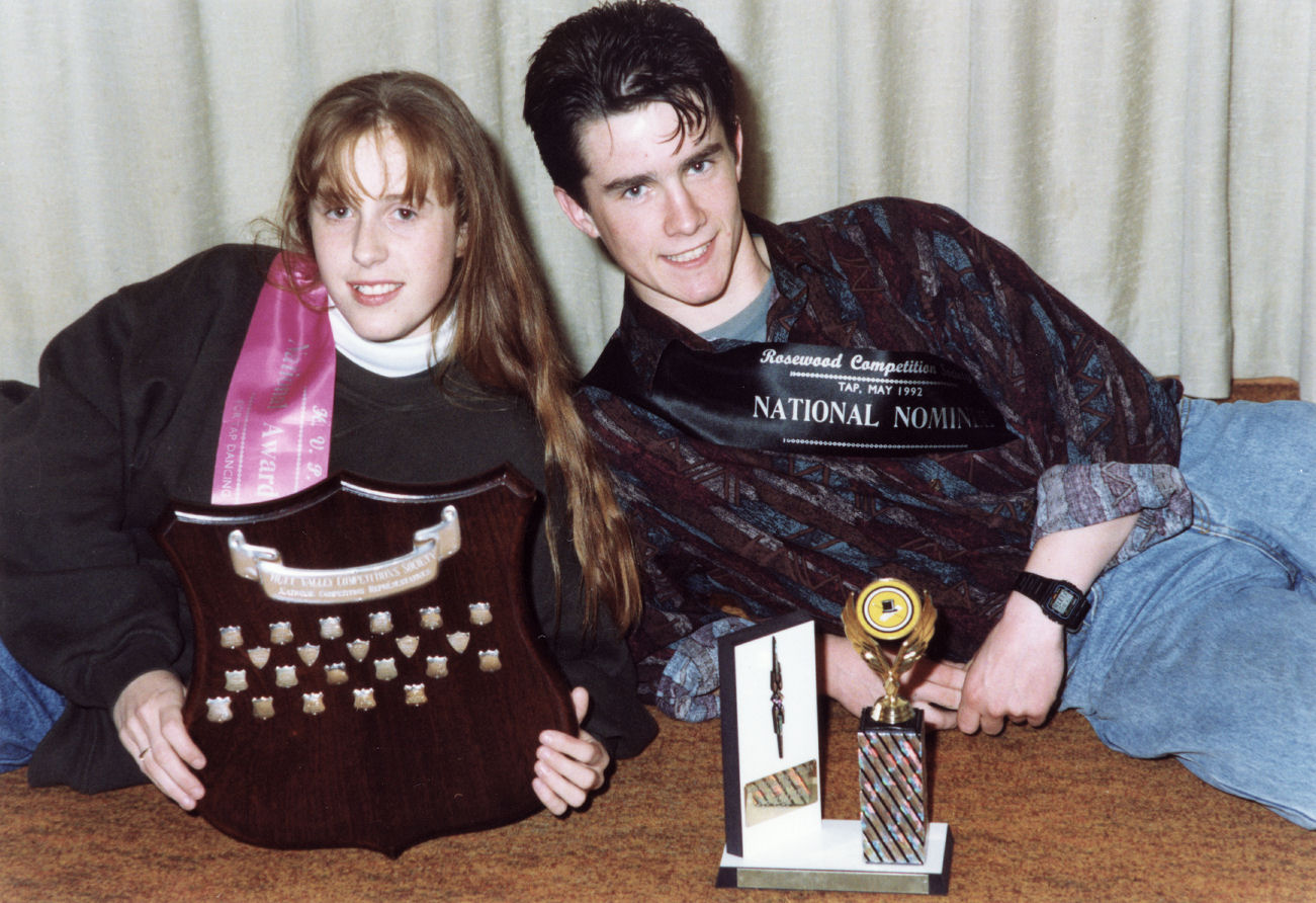 Tap dancing; national nominees Angela Westerby and Brent Windelburn.