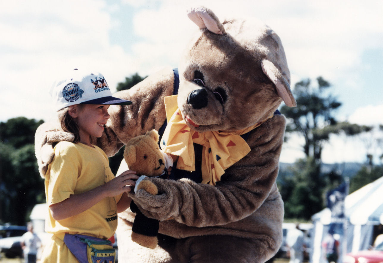 Summer Carnival 1994, Trentham Memorial Park; B J Bear, Lucy Leckie.