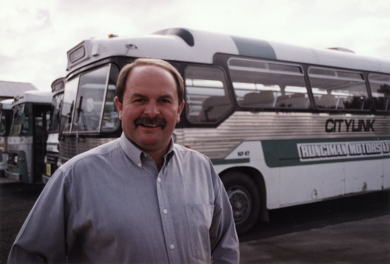 Runciman Motors Ltd running buses for 39 years; Paul Runciman.