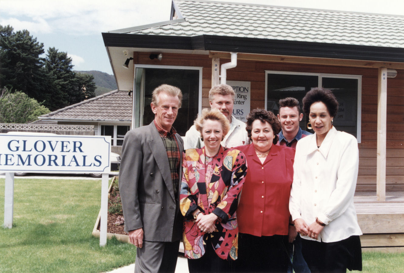 Glover Memorials; Wellington's oldest monumental masonry firm; owners Roger and Lynn Simpson, and their team.
