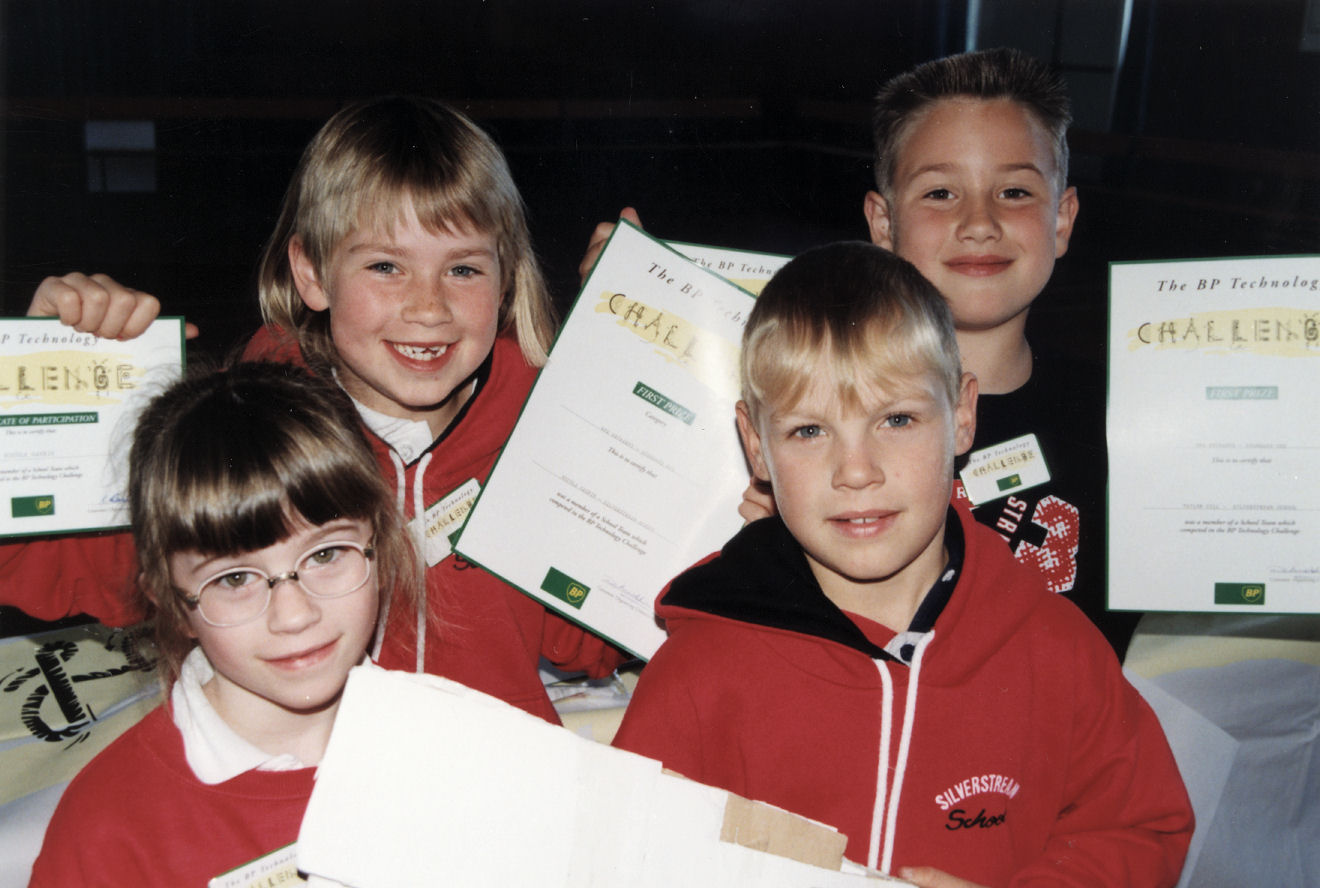 Silverstream School; Laura Alsop, Nicola Gaskin, Ryan Mudgway, Taylor Gill at BP Technology Challenge.