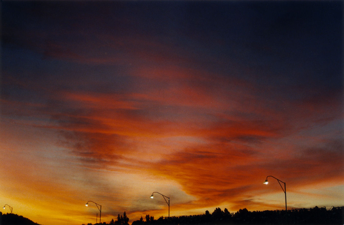 Te Marua speedway; spectacular sunset.