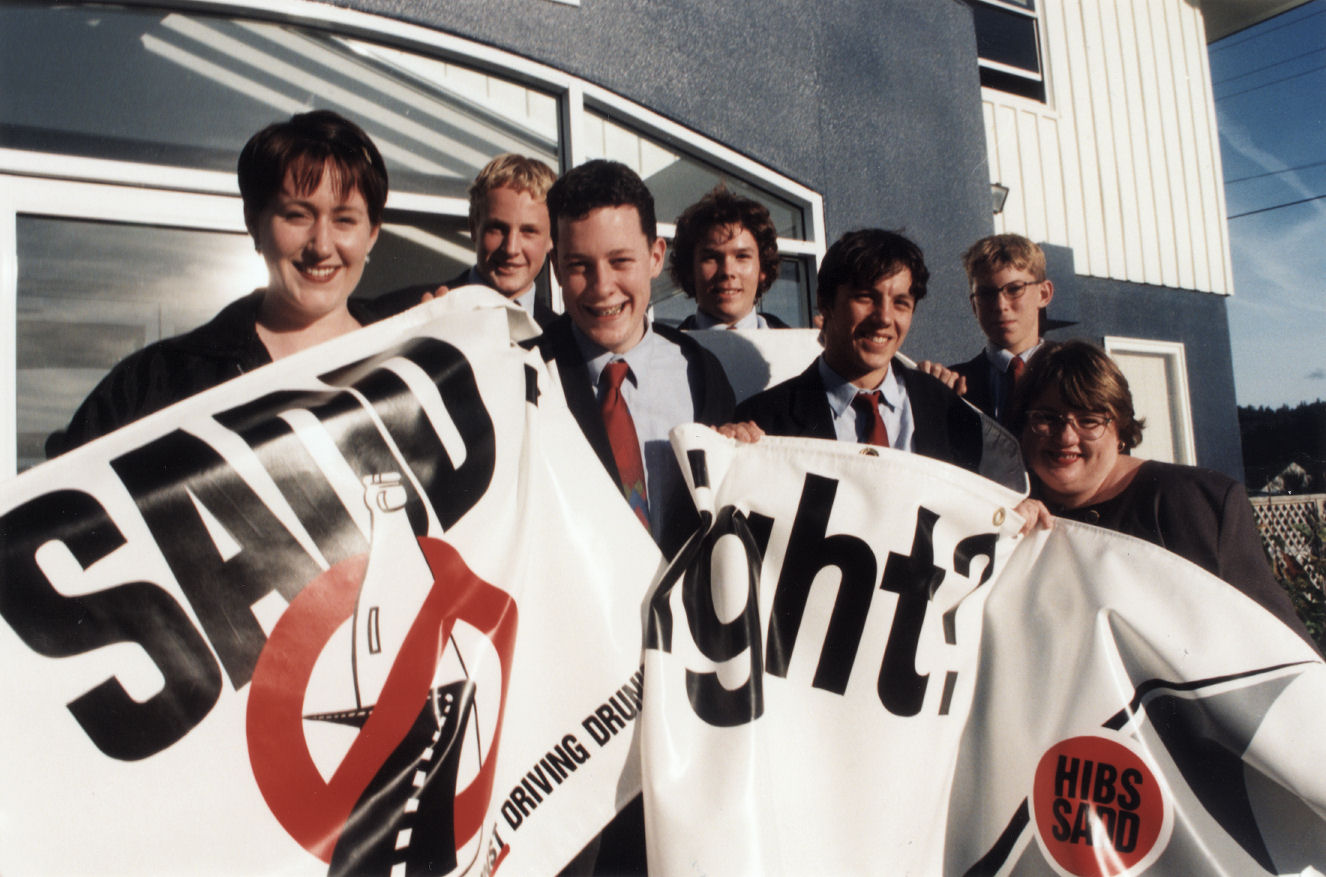 HIBS; Hutt International Boys' School; Students Against Drunk Driving group.