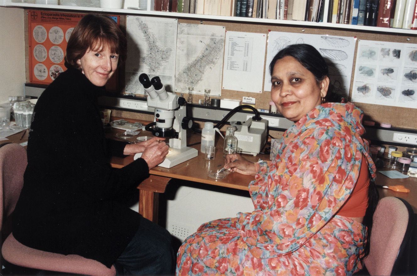 Royal Society of New Zealand teaching fellowship winners Christine Harrison, Azra Moeed.