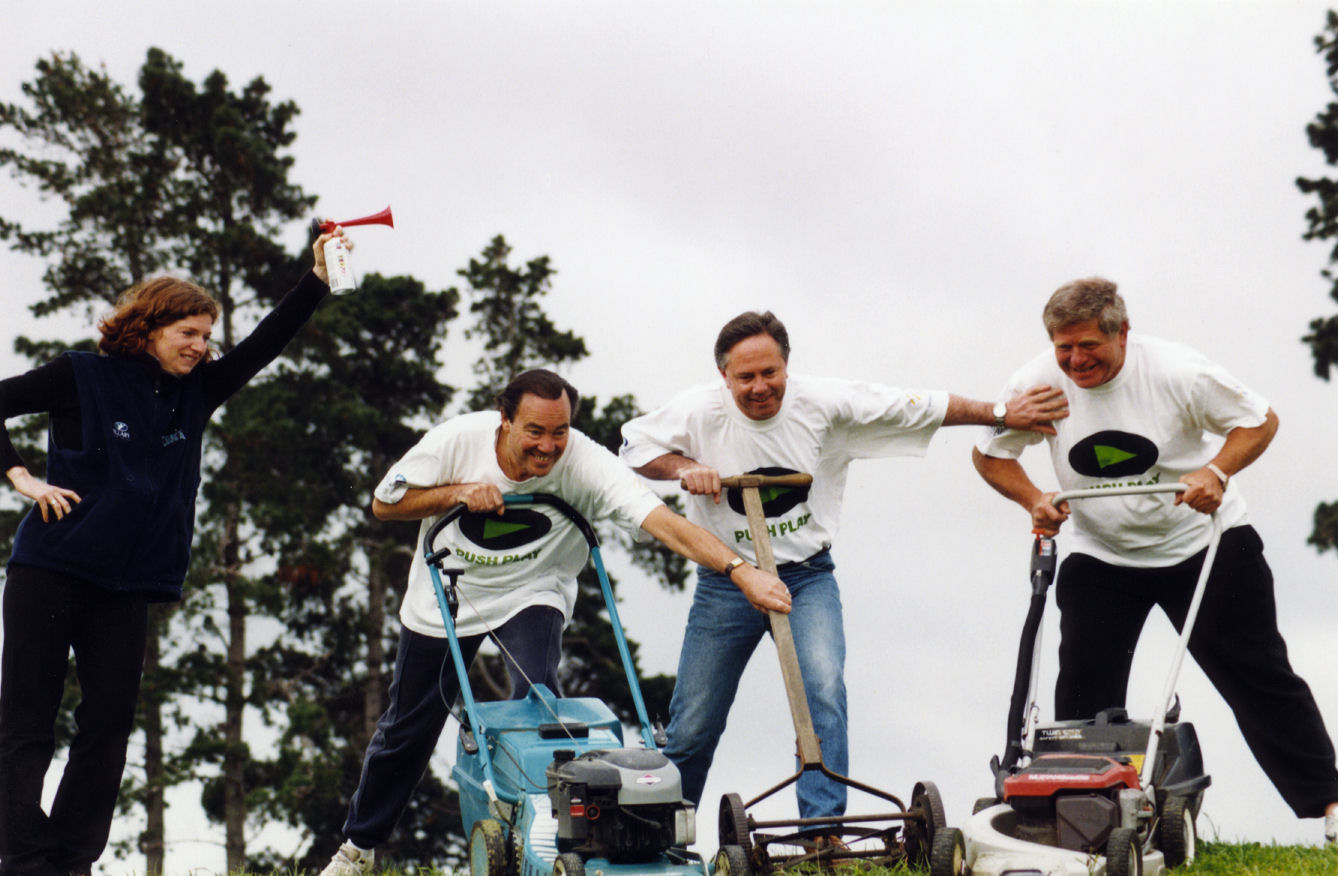 Push Play promotion; Lower Hutt Mayor John Terris, Rimutaka MP Paul Swain, Upper Hutt Mayor Rex Kirton.