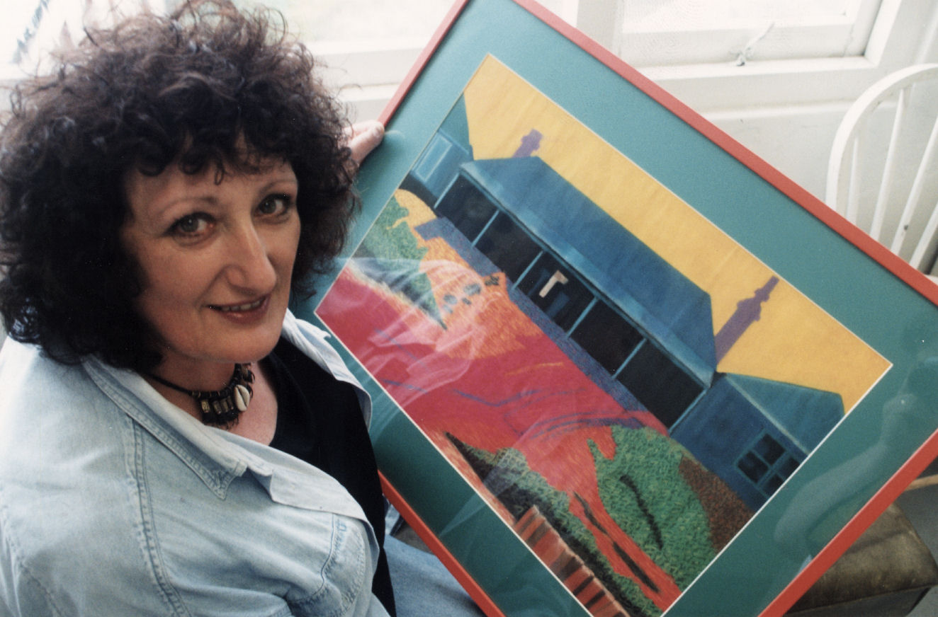 Archibald's Gallery; Cheryl Brell painting; Mary Archibald, owner.