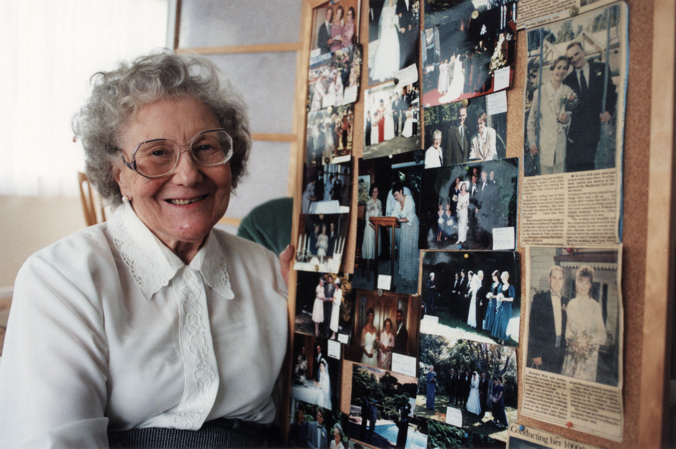 Isabel Charles ; Upper Hutt's first and longest-serving marriage celebrant, retires at 79.