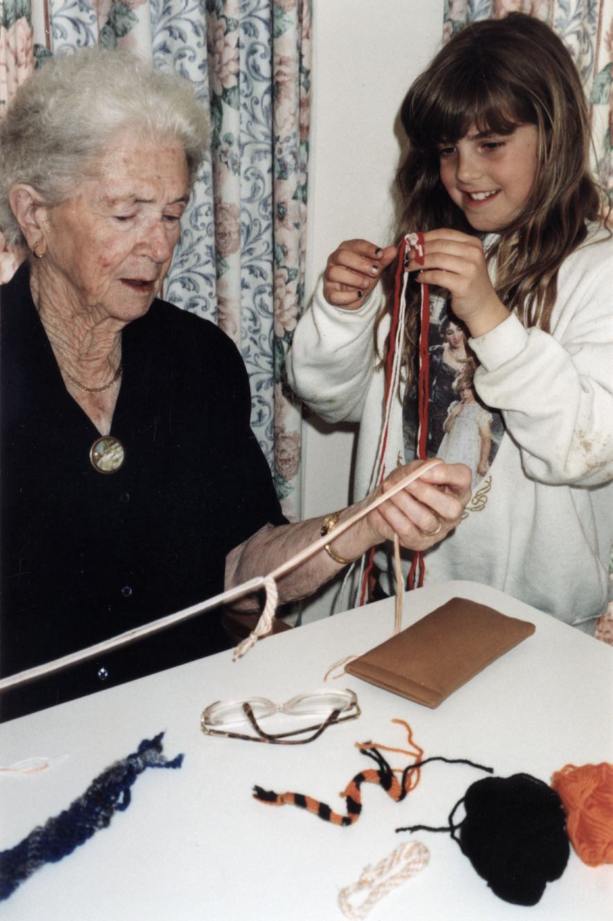 Fraser Crescent School; students "adopt" Fergusson Rest Home; Mrs Pearl Taylor and Jessica Brooker.