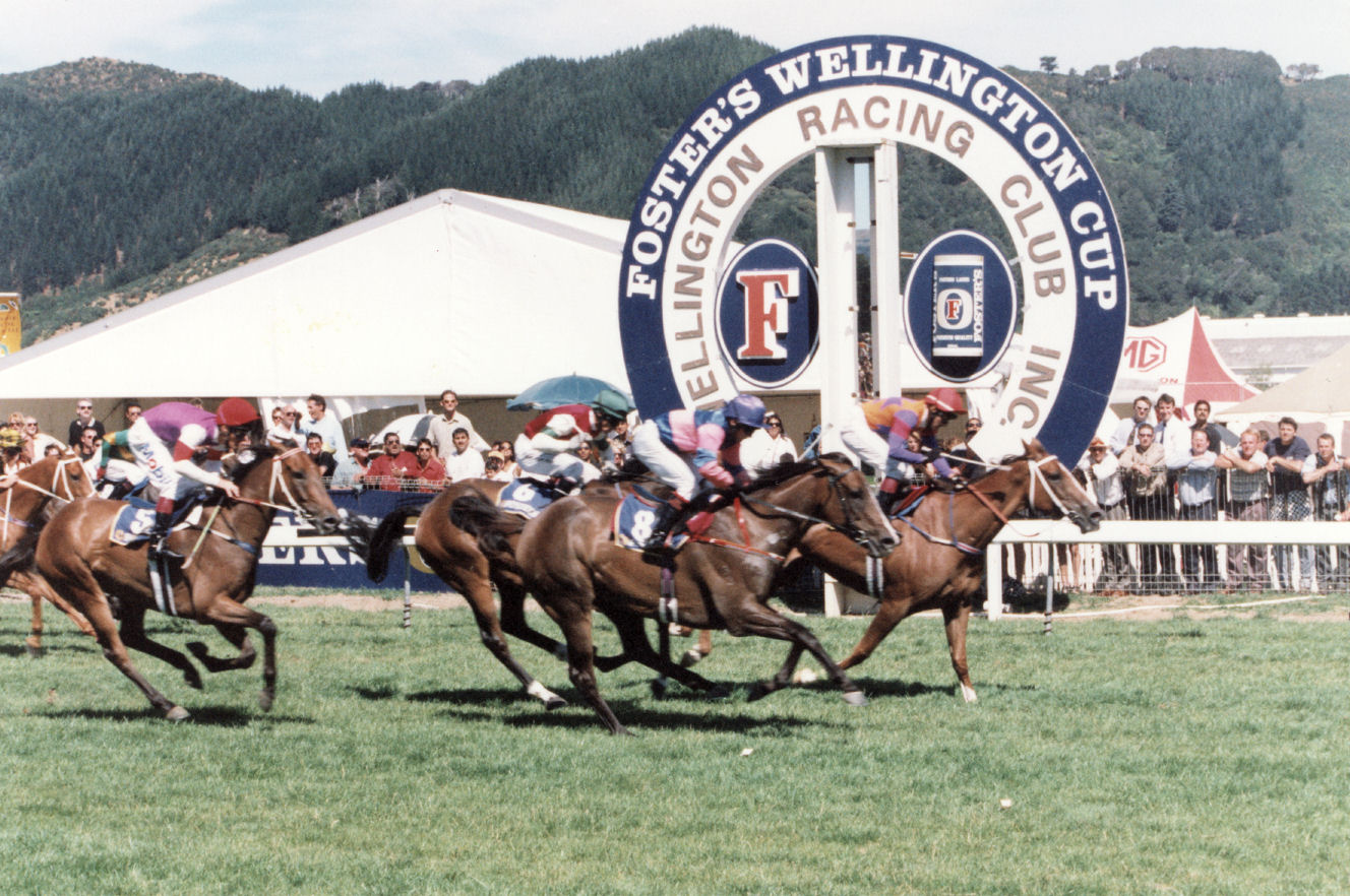 Trentham racecourse; Miss Bailey wins the Wellington Racing Club's Foster's Cup.