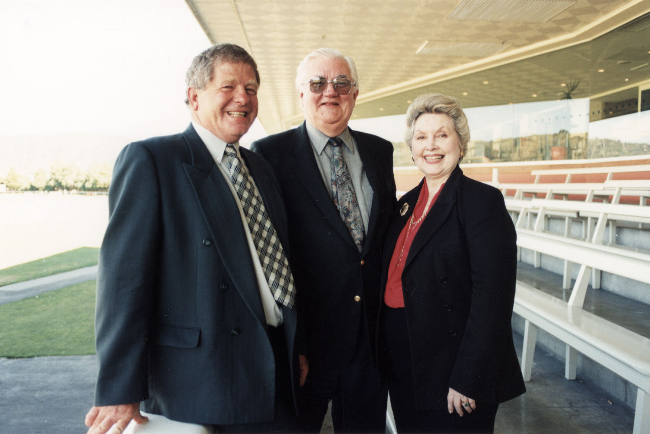 Trentham racecourse; American executives from company organising overseas conventions.