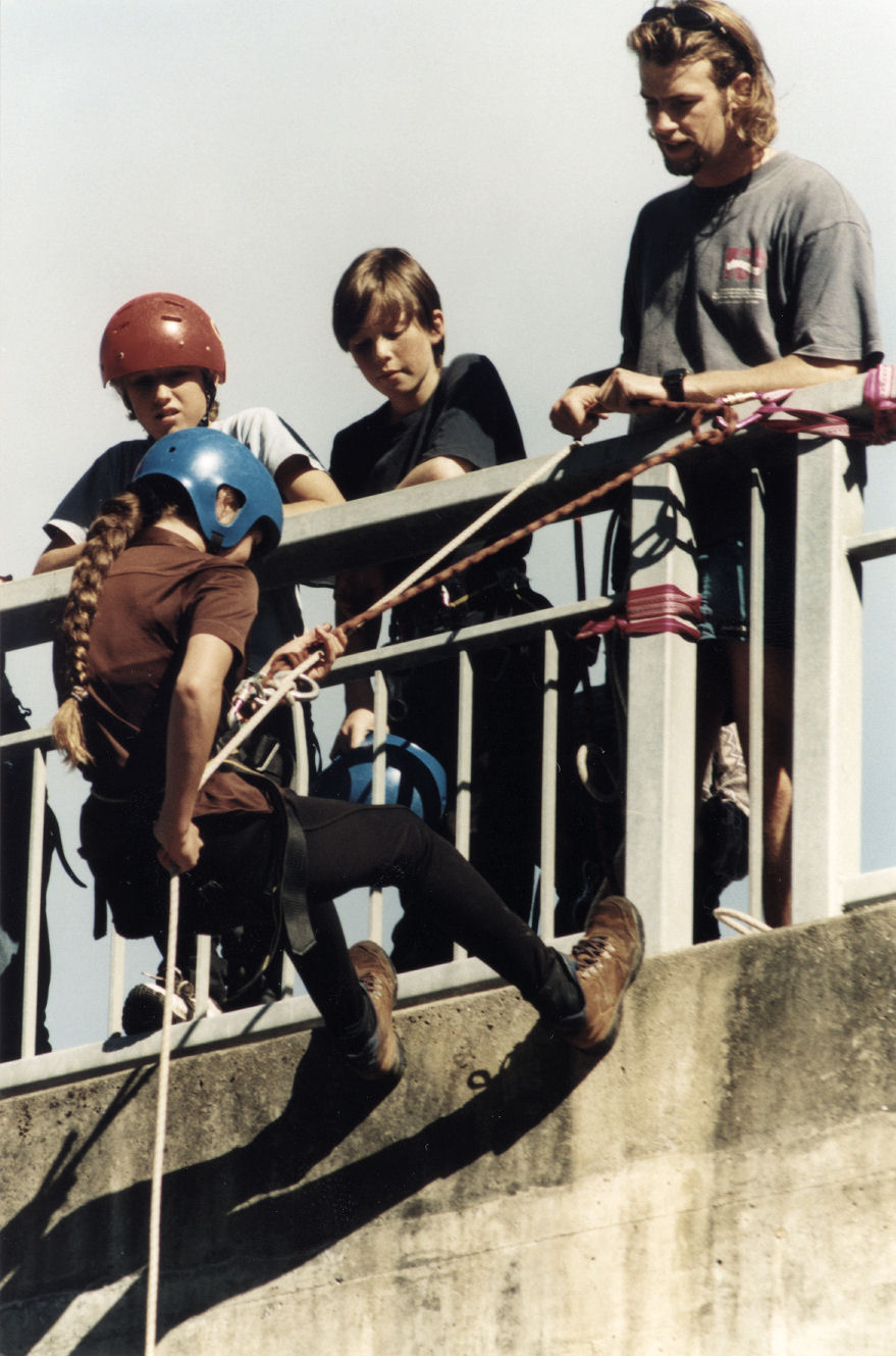 Birchville bridge 3; abseiling lesson.