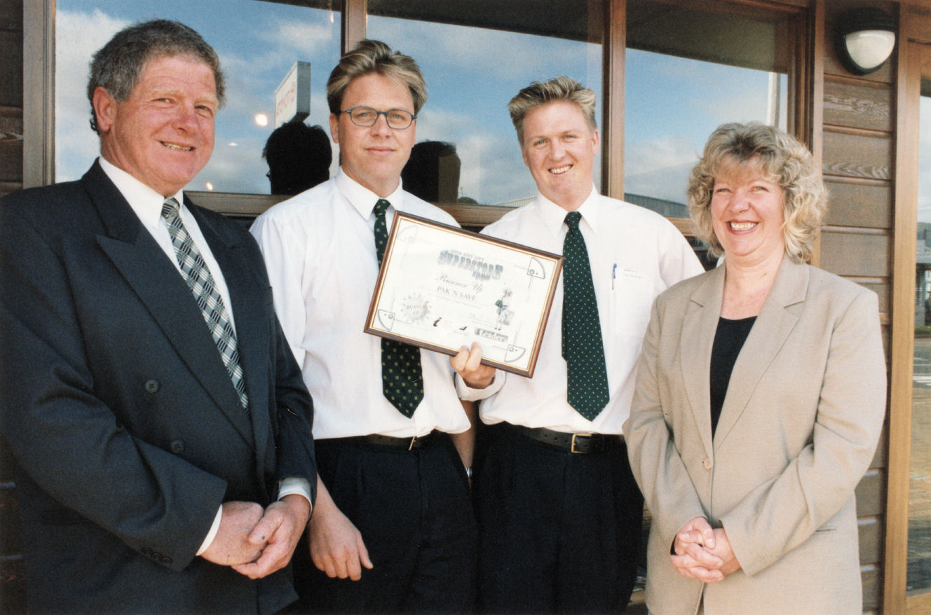 Pak 'n Save supermarket's Michael and John Kelly; Upper Hutt City Superstore runner-up.