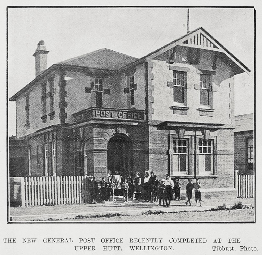 Upper Hutt Post office, newly completed - March 1909.