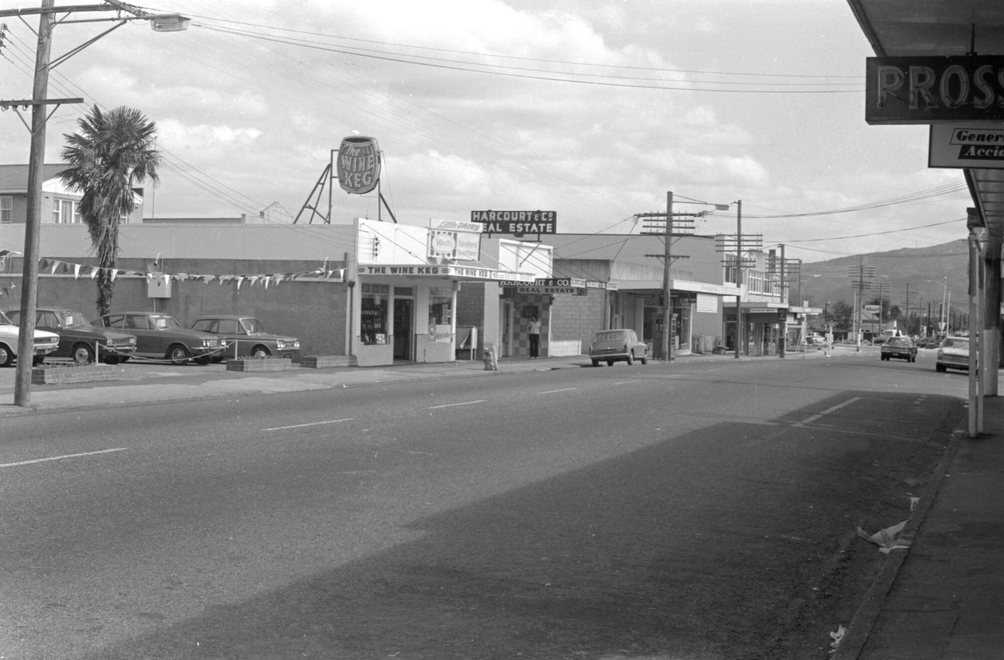 Main Street, c.1974; south side, looking west from opposite Wilson Street