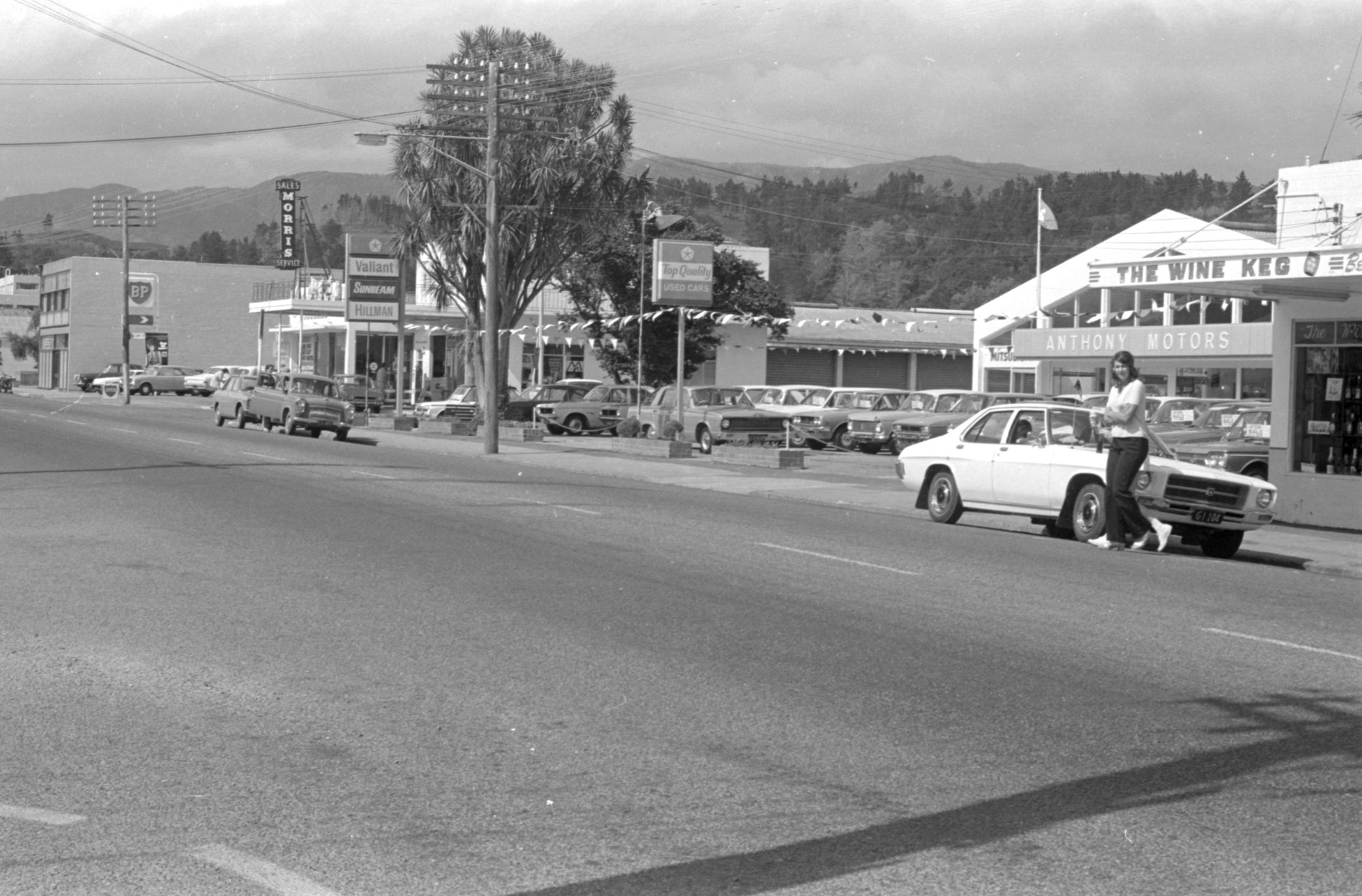 Main Street, c.1974; south side, looking east from west side of Royal Street.