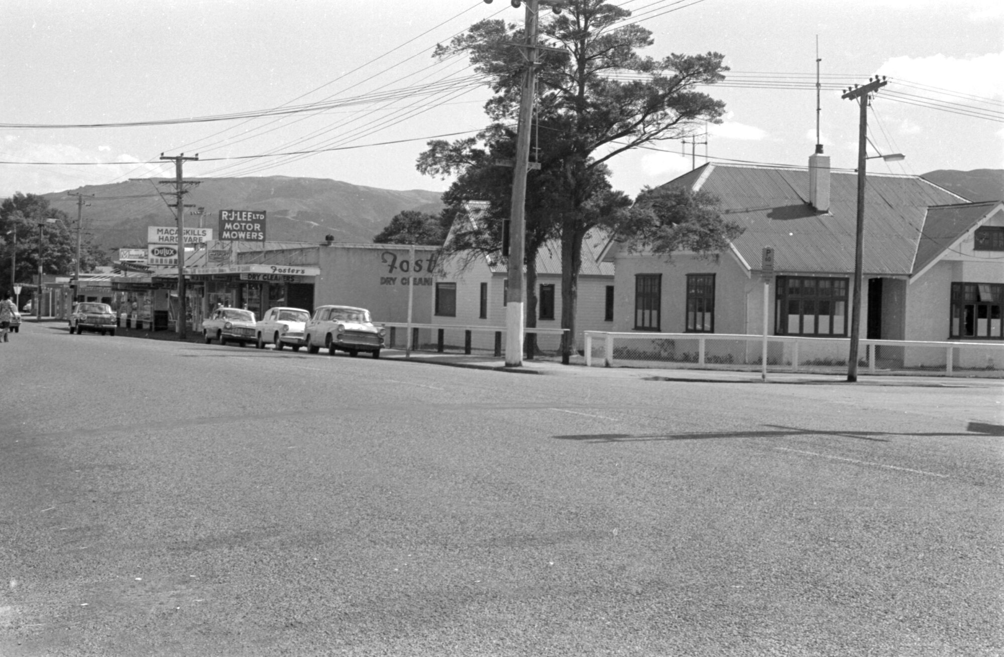 Main Street, c.1974; north side, looking northwest from opposite Royal Street
