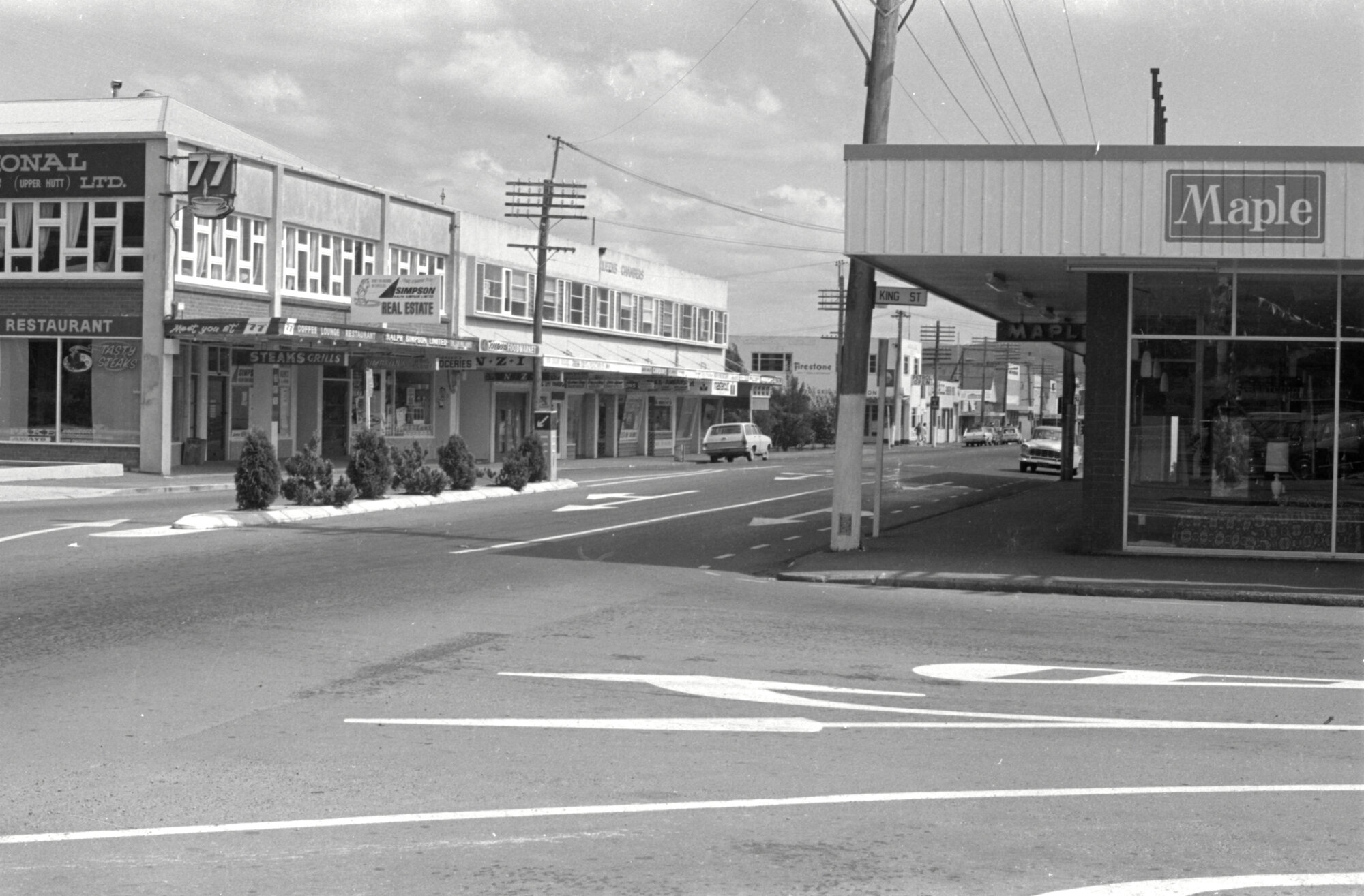 Main Street, c.1974; south side, looking west from King Street