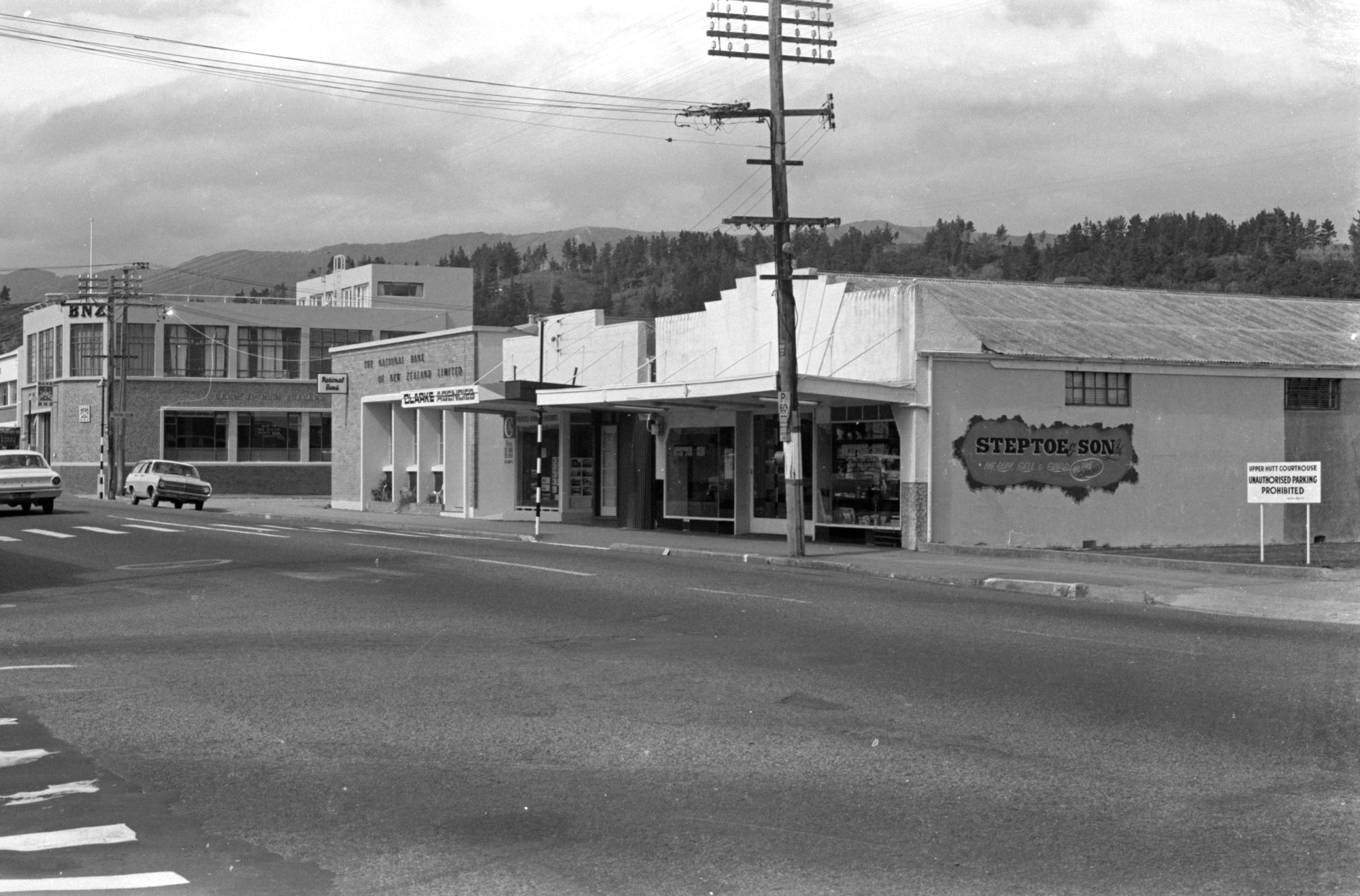 Main Street, c.1974; south side, looking east from Pine Avenue