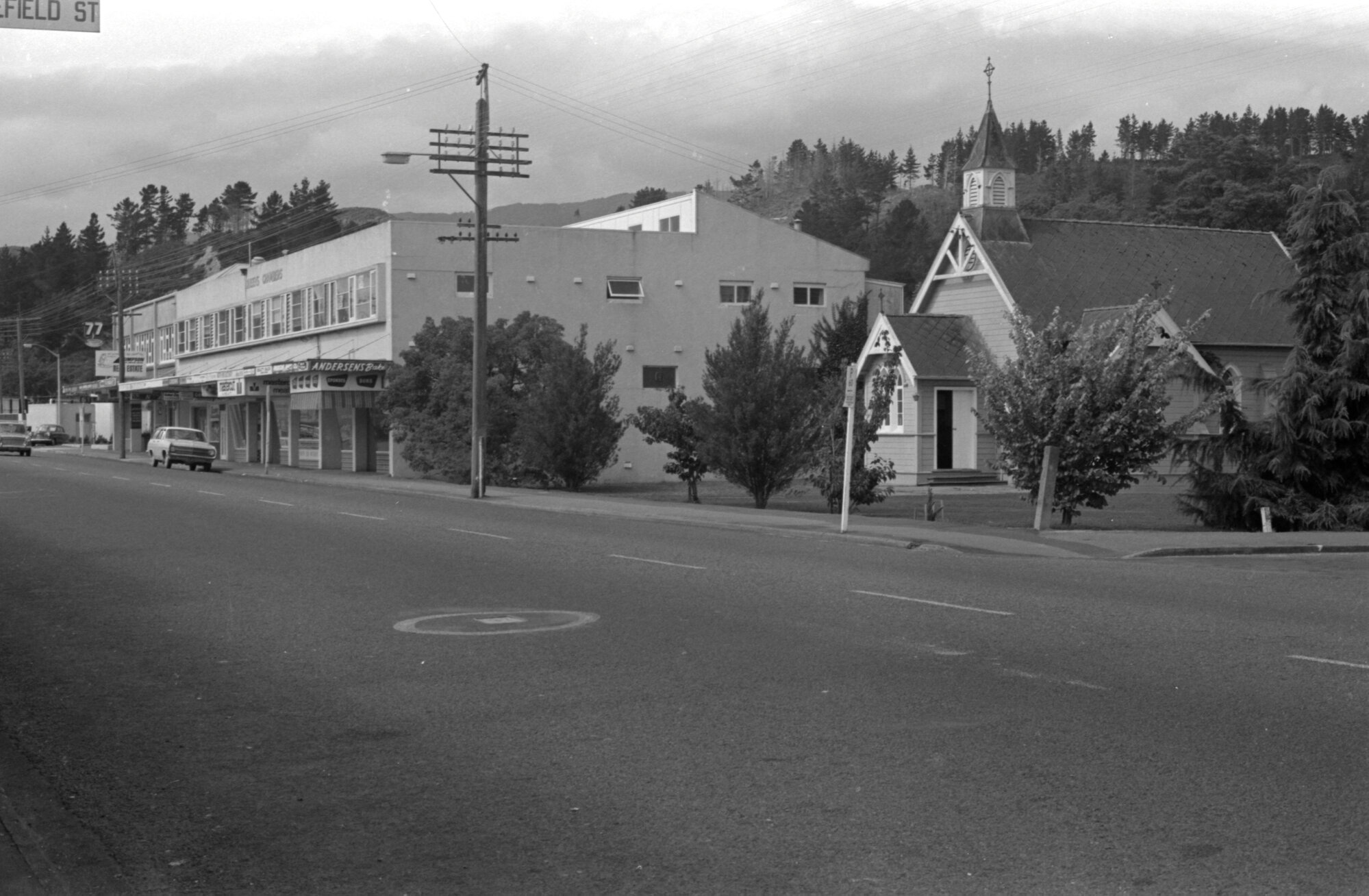 Main Street, c.1974; south side, looking east from opposite Wakefield Street
