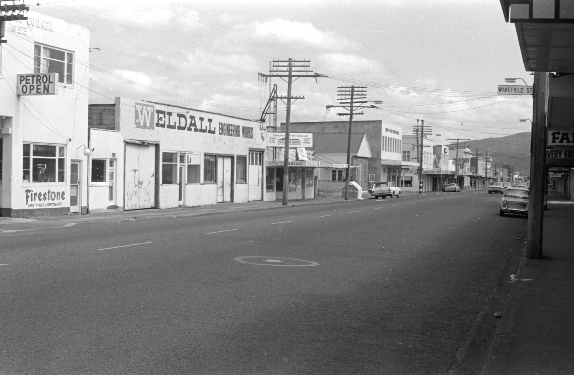 Main Street, c.1974; south side, looking west from opposite Wakefield Street