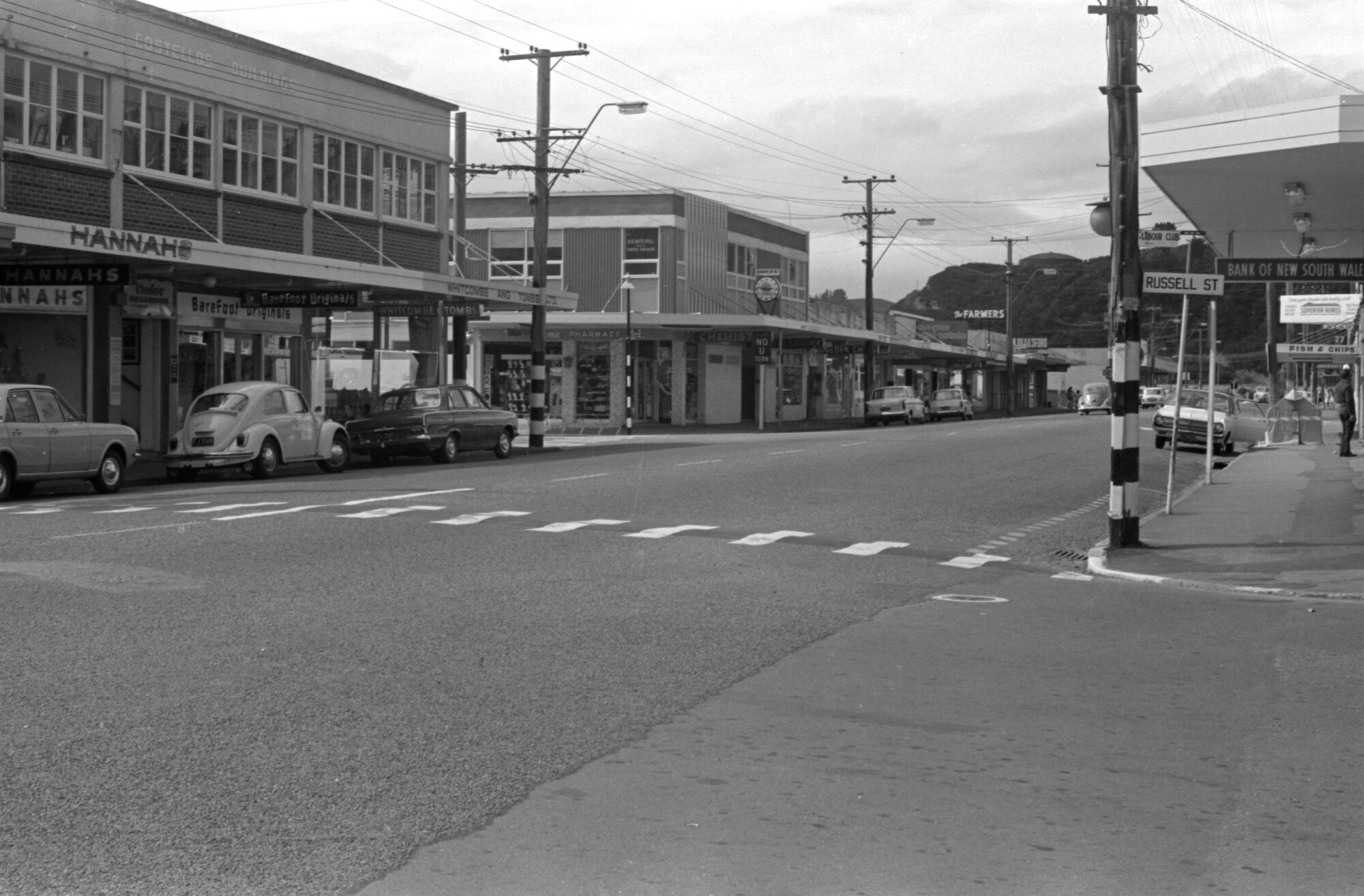 Main Street, c.1974; north side, looking east from Russell Street