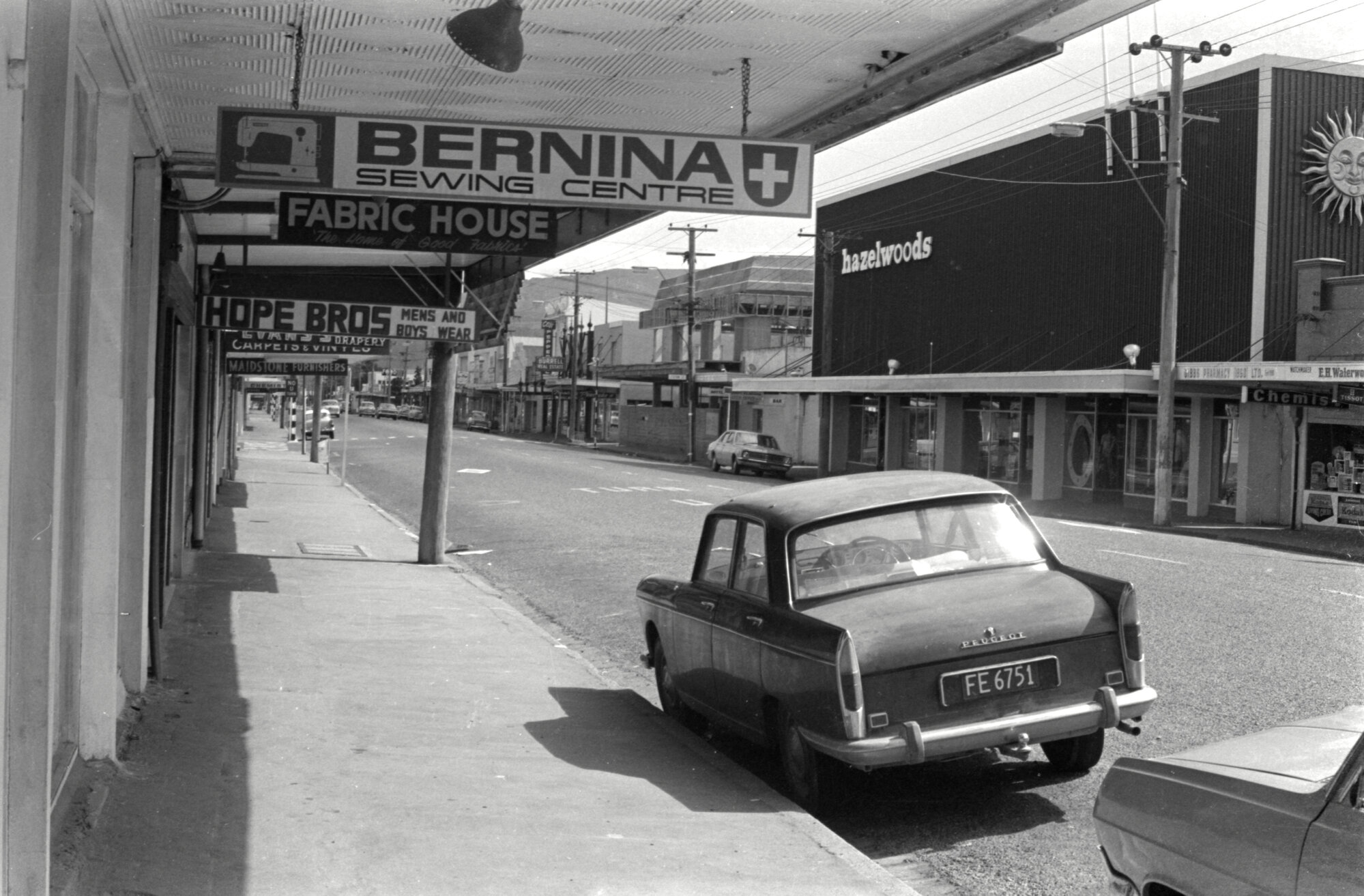 Main Street, c.1974; north side, looking west from Russell Street