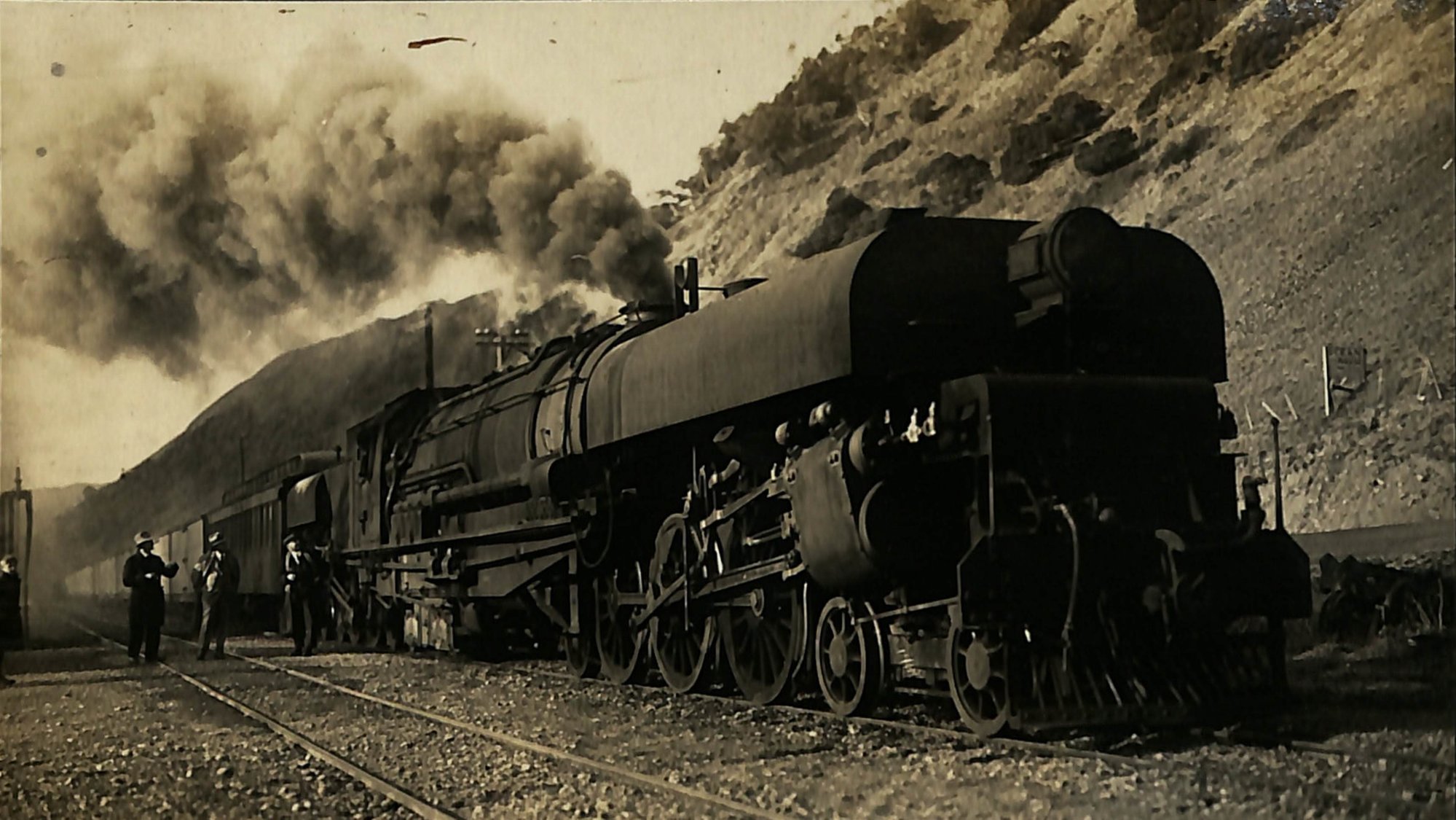 New Zealand Railways locomotive, G 4-6-2 2-6-4 class; number illegible