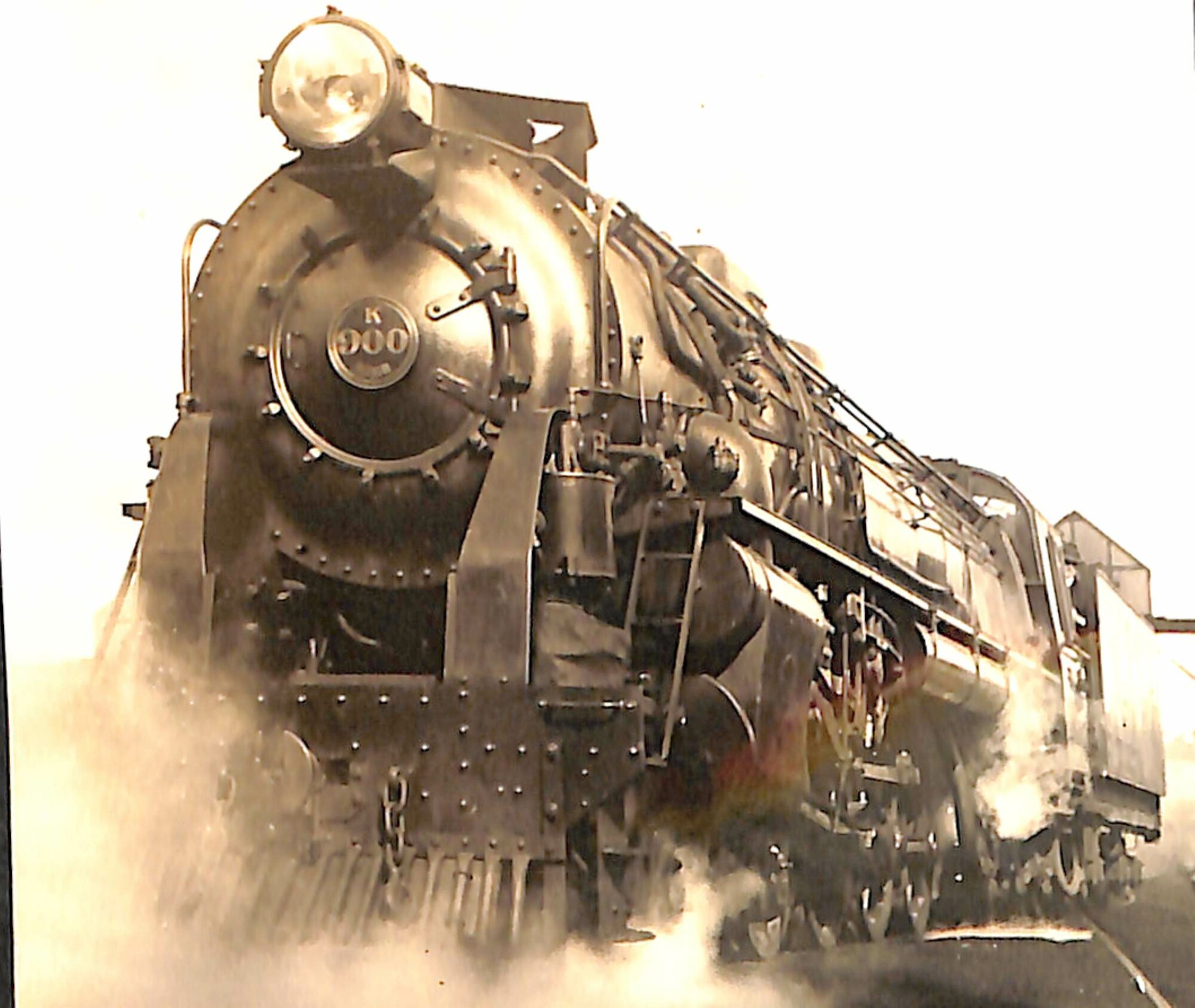 New Zealand Railways locomotive, K 4-8-4 class; number 900; first of this class.