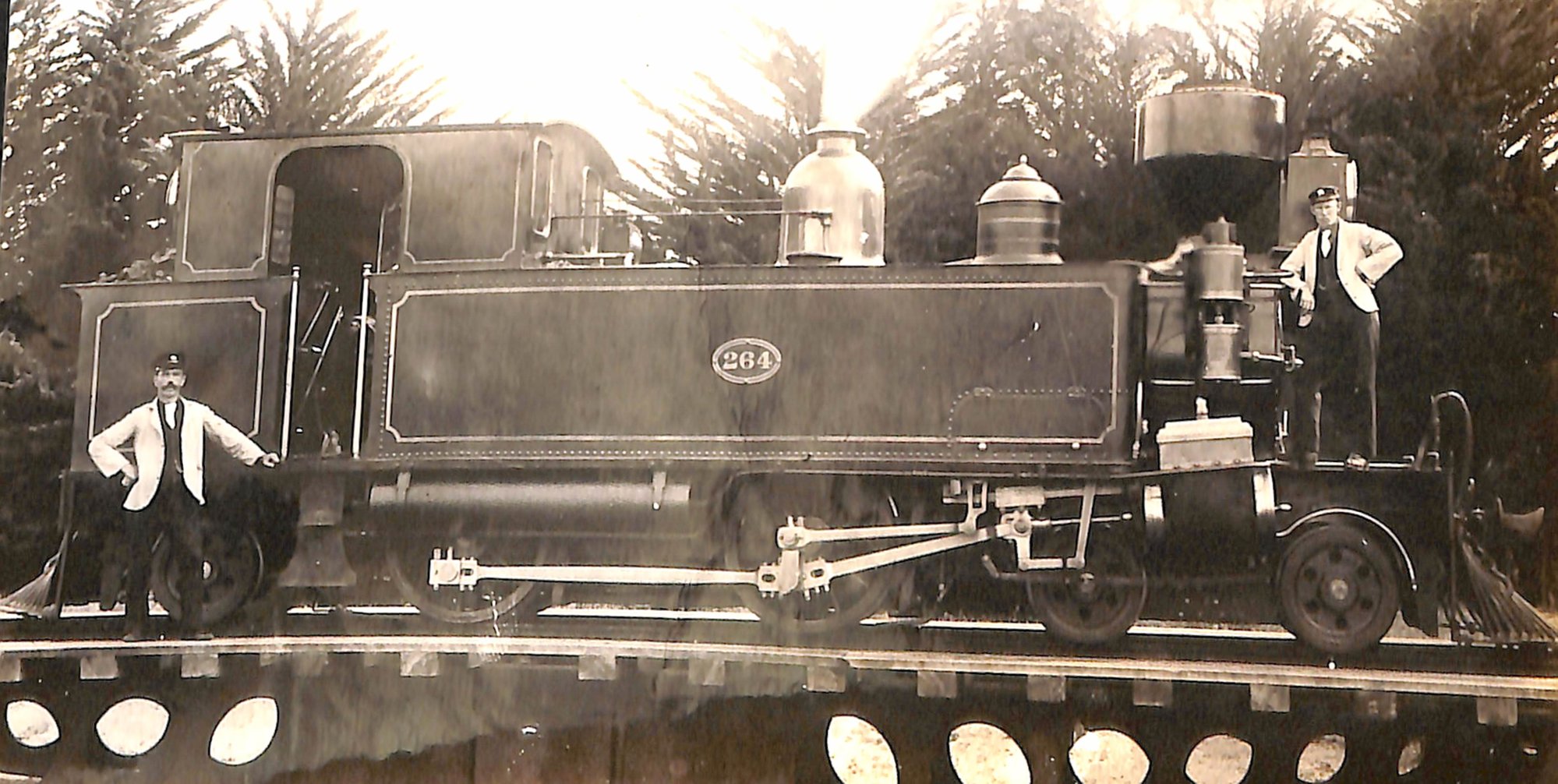 New Zealand Railways locomotive, L 2-4-0 T class; number 264 after re-building as 4-4-2