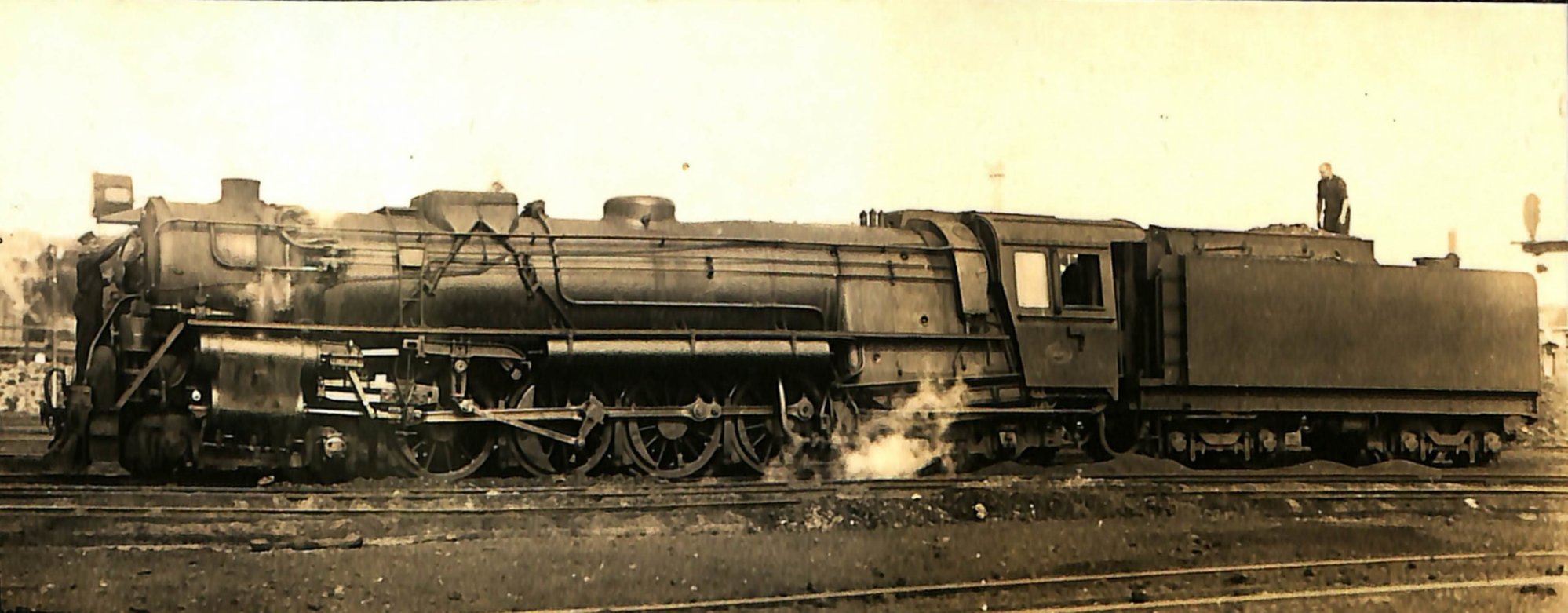 New Zealand Railways locomotive, K 4-8-4 class; number illegible