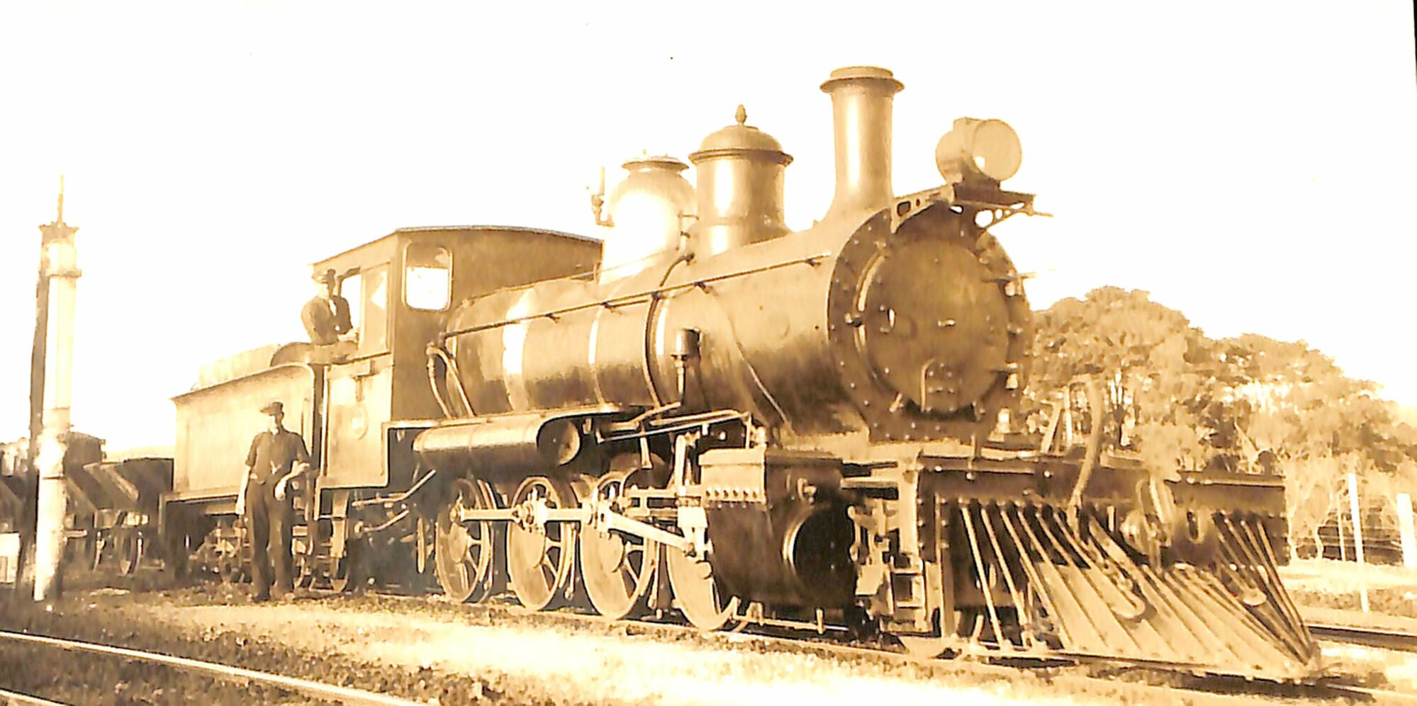 New Zealand Railways locomotive, P 2-8-0 class; number illegible