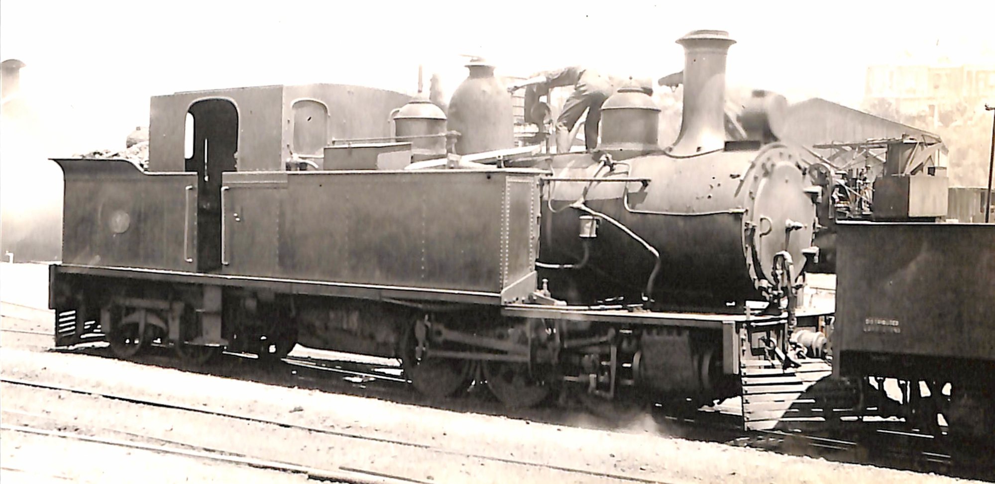 New Zealand Railways locomotive, S 0-6-4 T class; number illegible