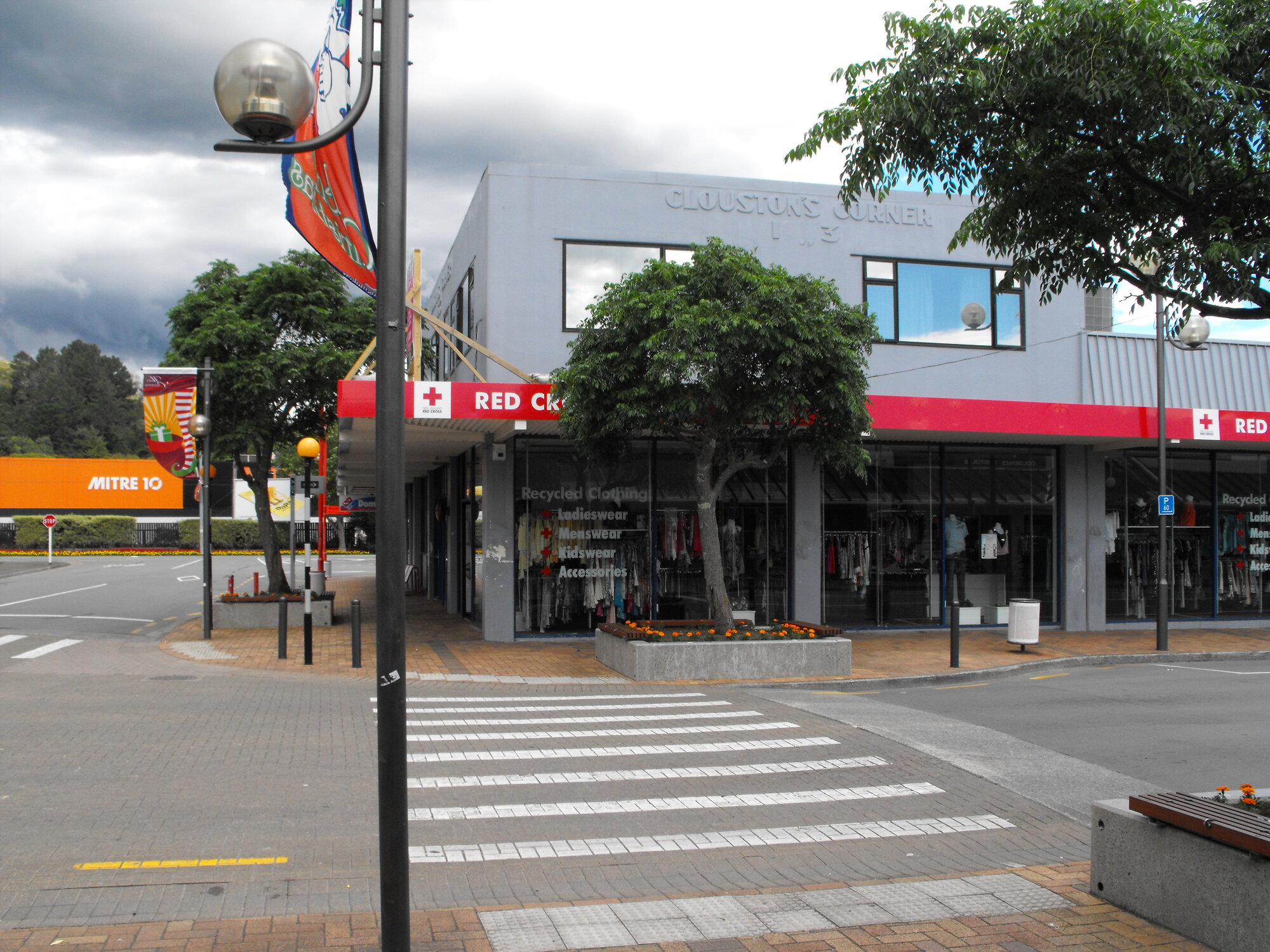 Main Street, south side; No. 168 3; Wakefield Street and Red Cross shop, western end