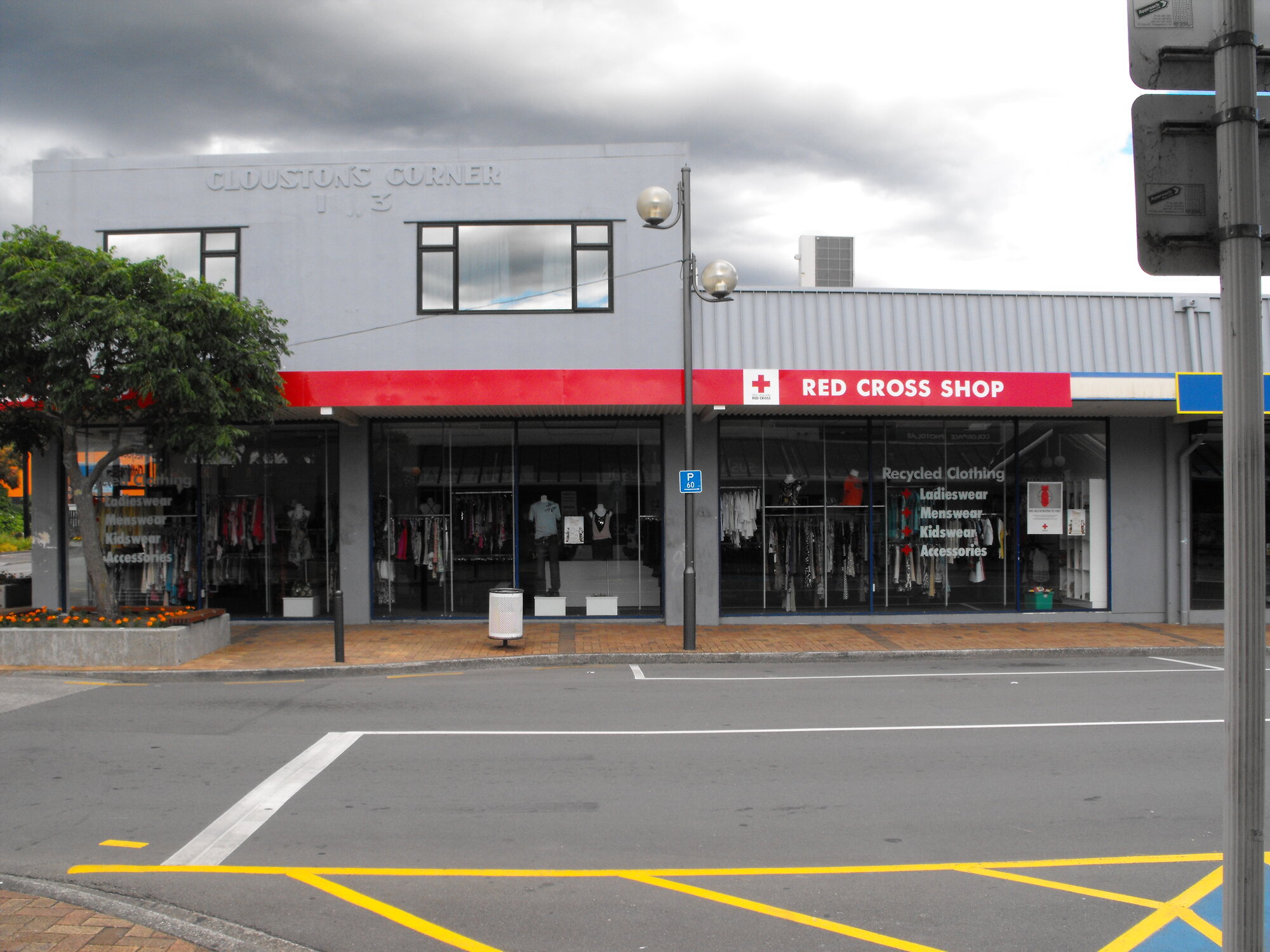 Main Street, south side; No. 168 2; Red Cross shop.