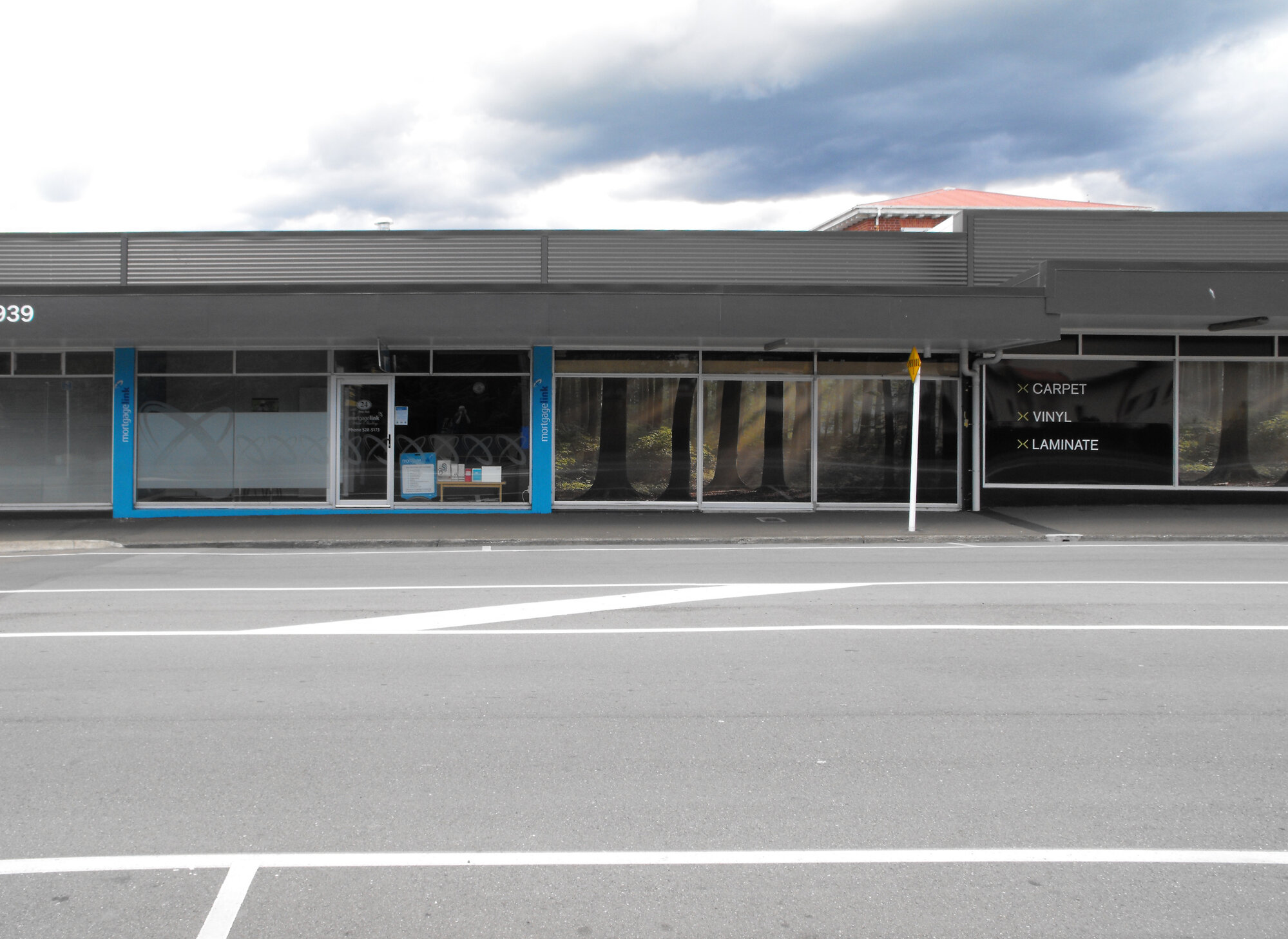 Pine Avenue, east side; No. 24; Mortgage Link, Flair Flooring Xtra bays  4-5