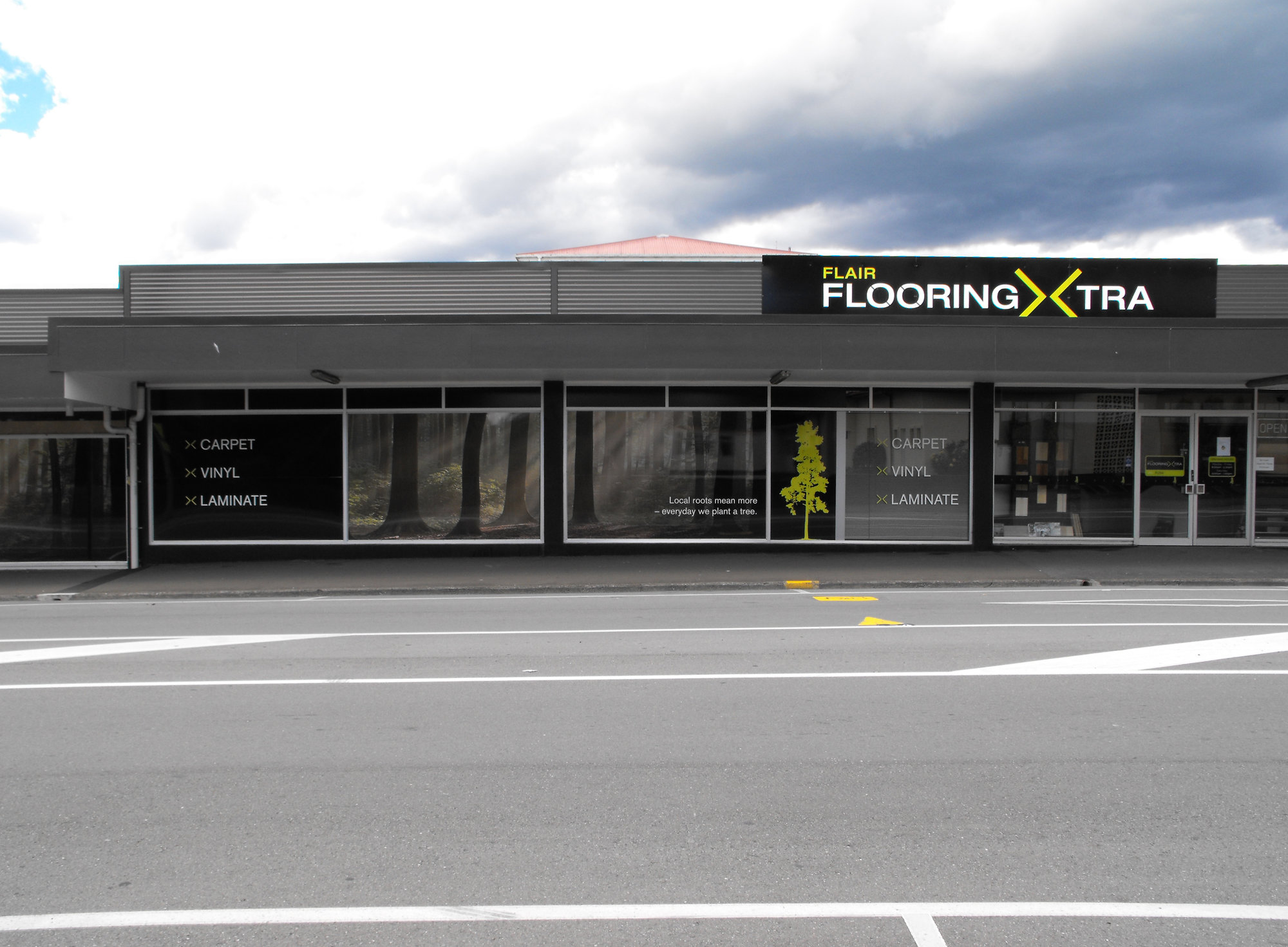 Pine Avenue, east side; No. 22; Flair Flooring Xtra bays 2-5