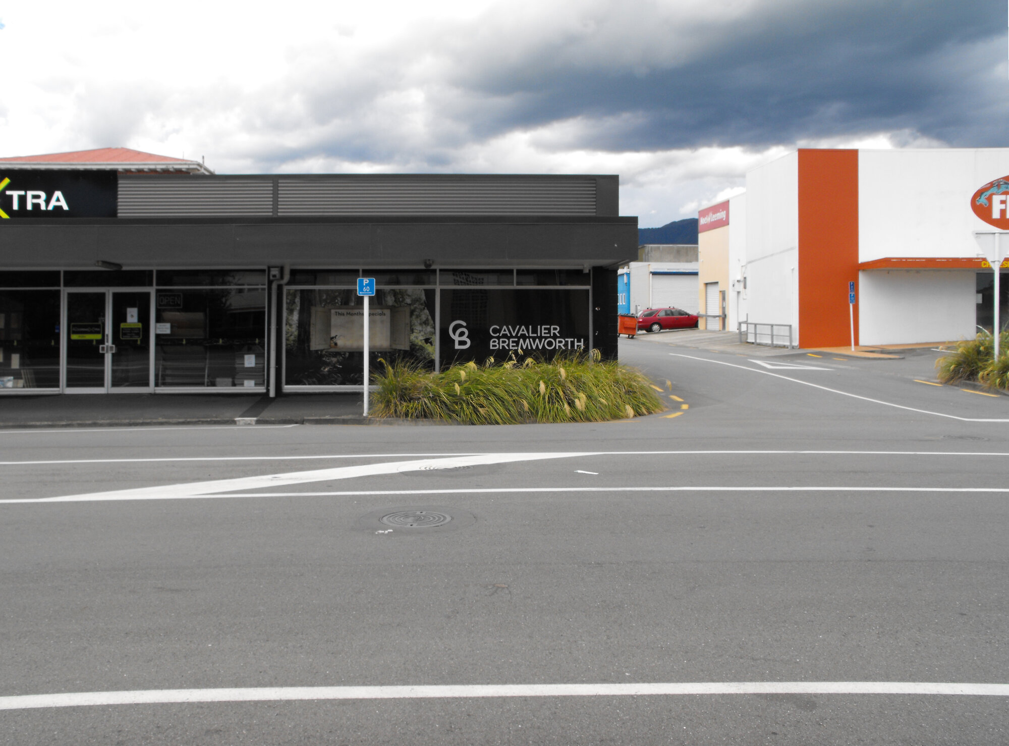 Pine Avenue, east side; No. 22;  Flair Flooring Xtra bays 1-2, Fishtown Takeaways