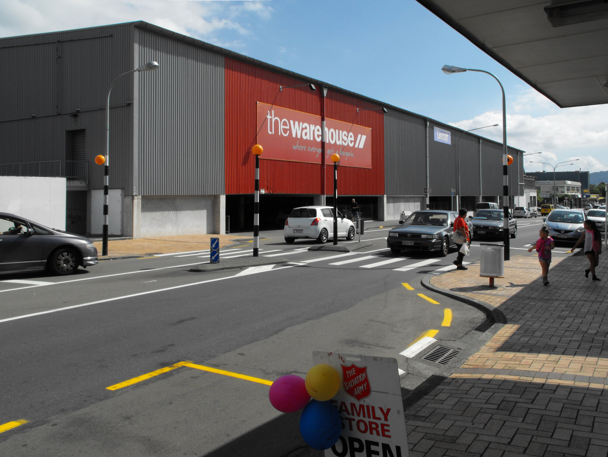 Queen Street, south side; No. 92*; The Mall, northern end, from the east; The Warehouse and car park.