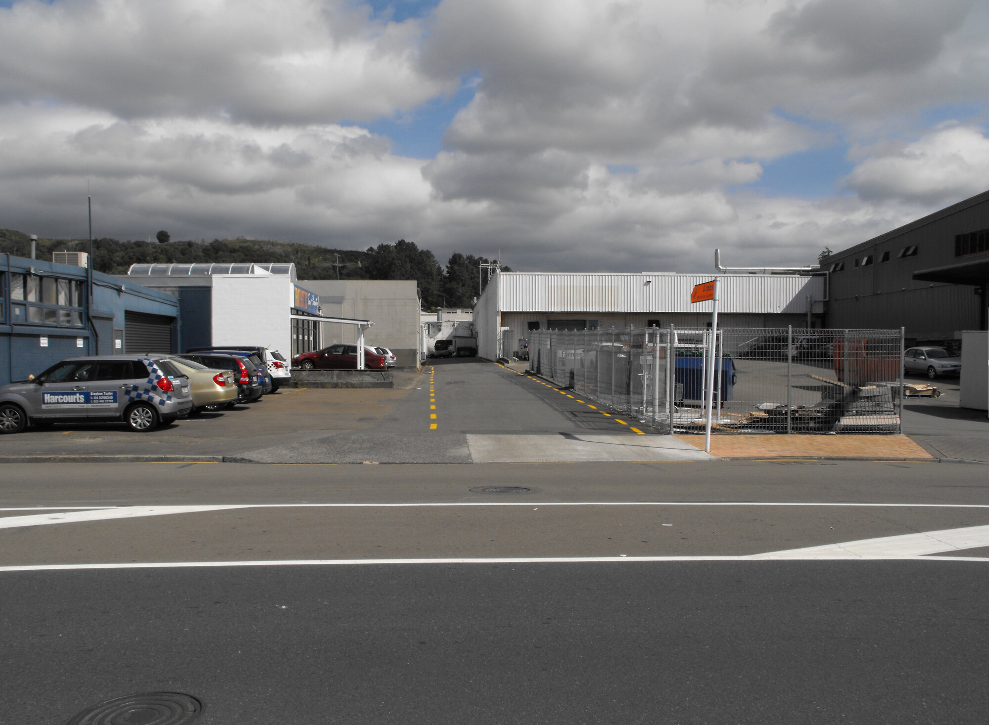Queen Street, south side; No. 96*; rear of King Street businesses, and Gibbs Lane.