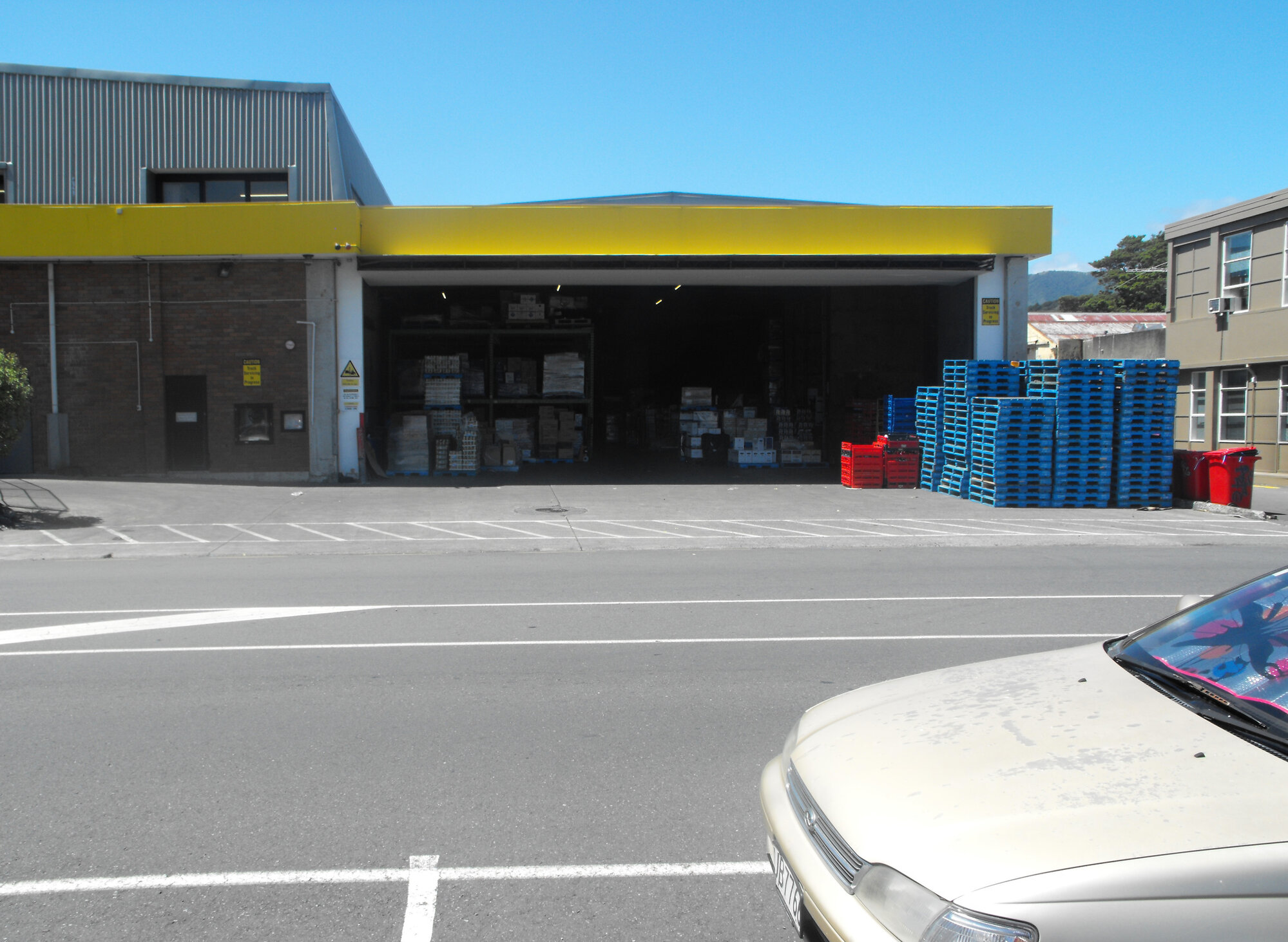 Gibbons Street, east side; No.  4*;  Pak'n Save supermarket, southern end; goods inward.