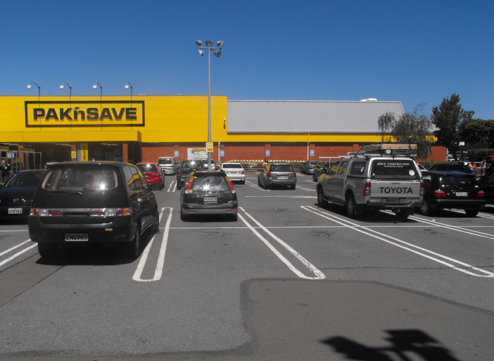 Gibbons Street, east side; No. 12*;  Pak'n Save supermarket; northern end;western side, from car-park, 