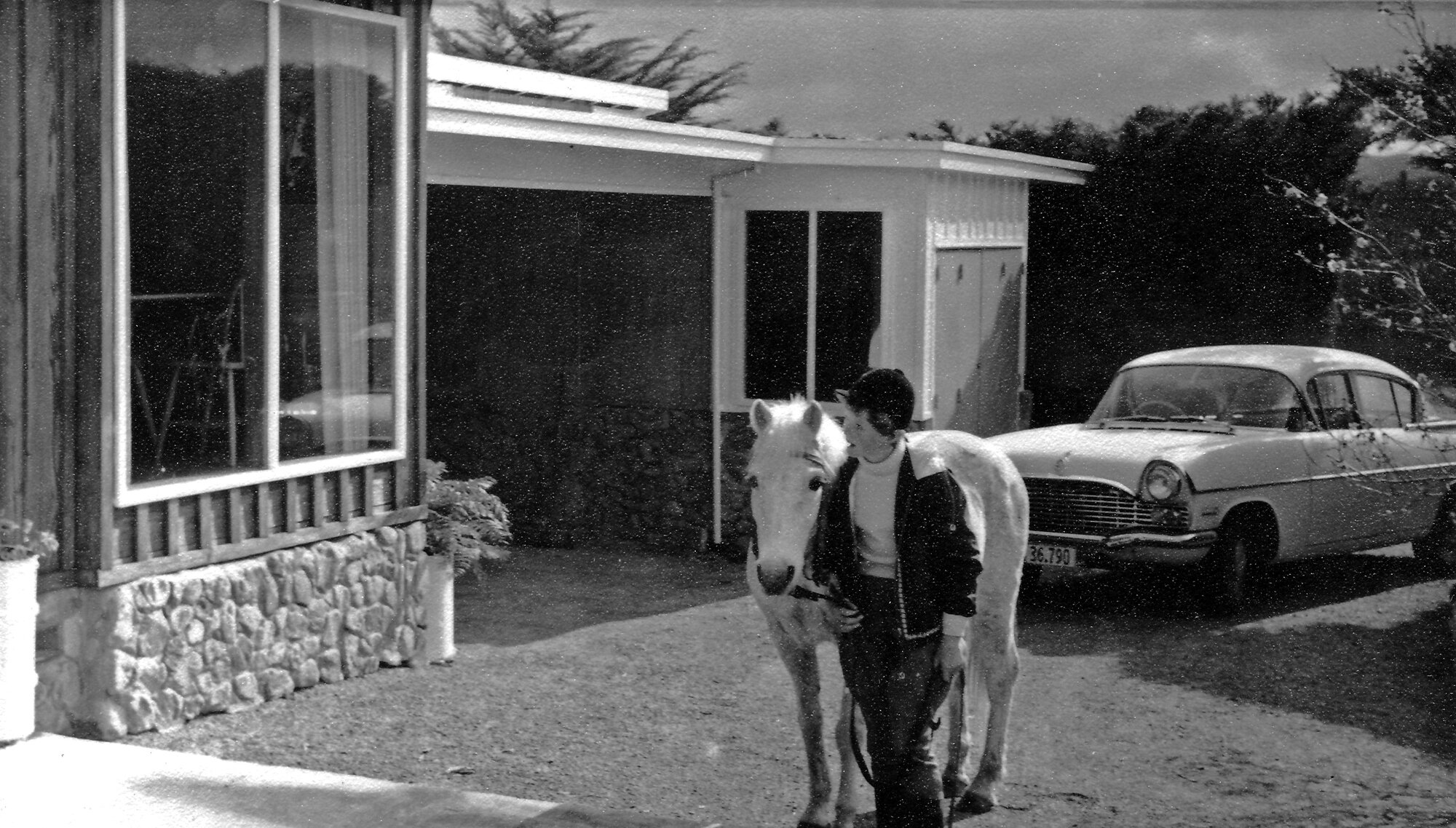 Jackson family and friends; Lynne Jackson and pony 1961