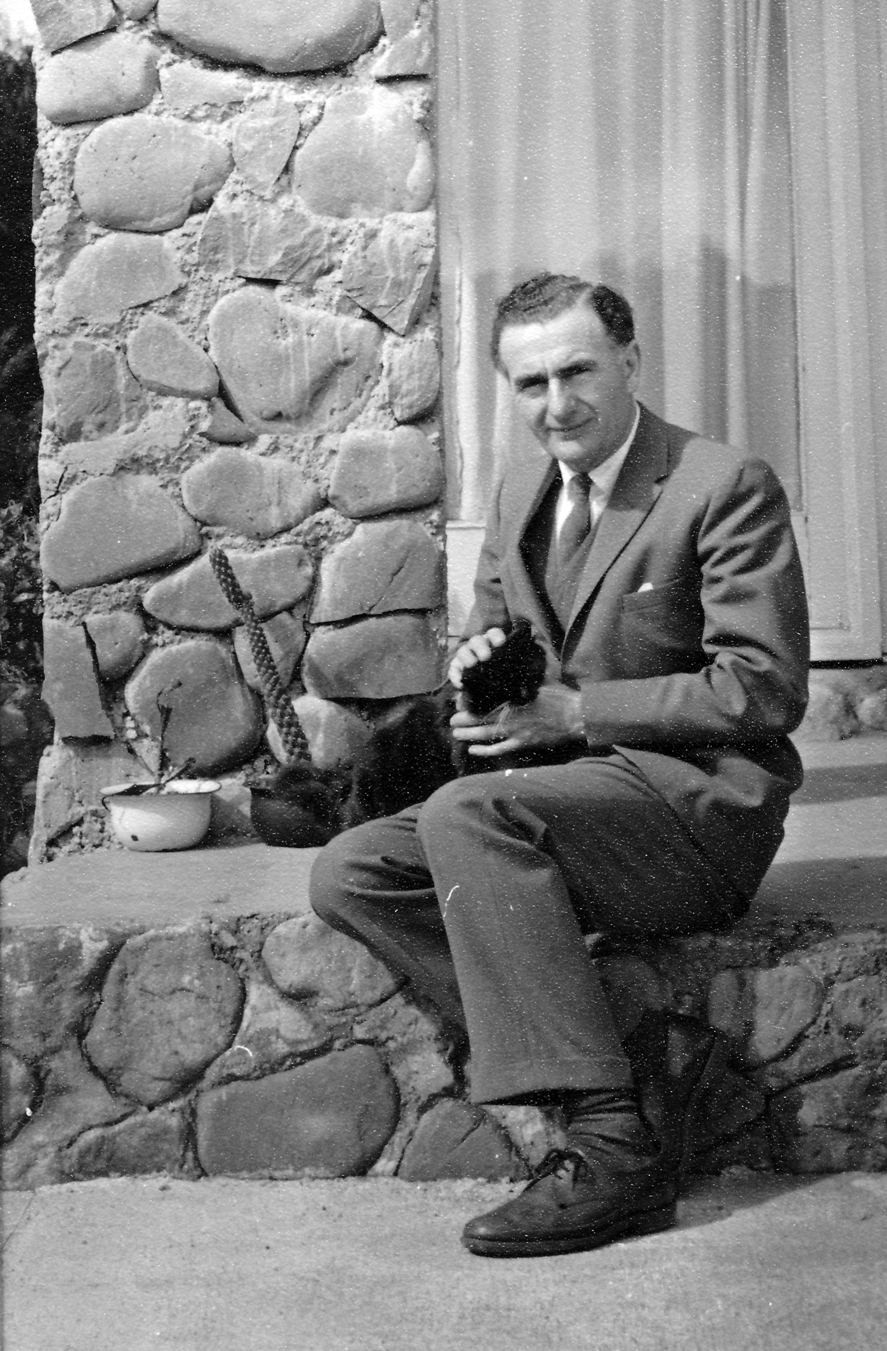 Revelle Jackson and cat 1960s