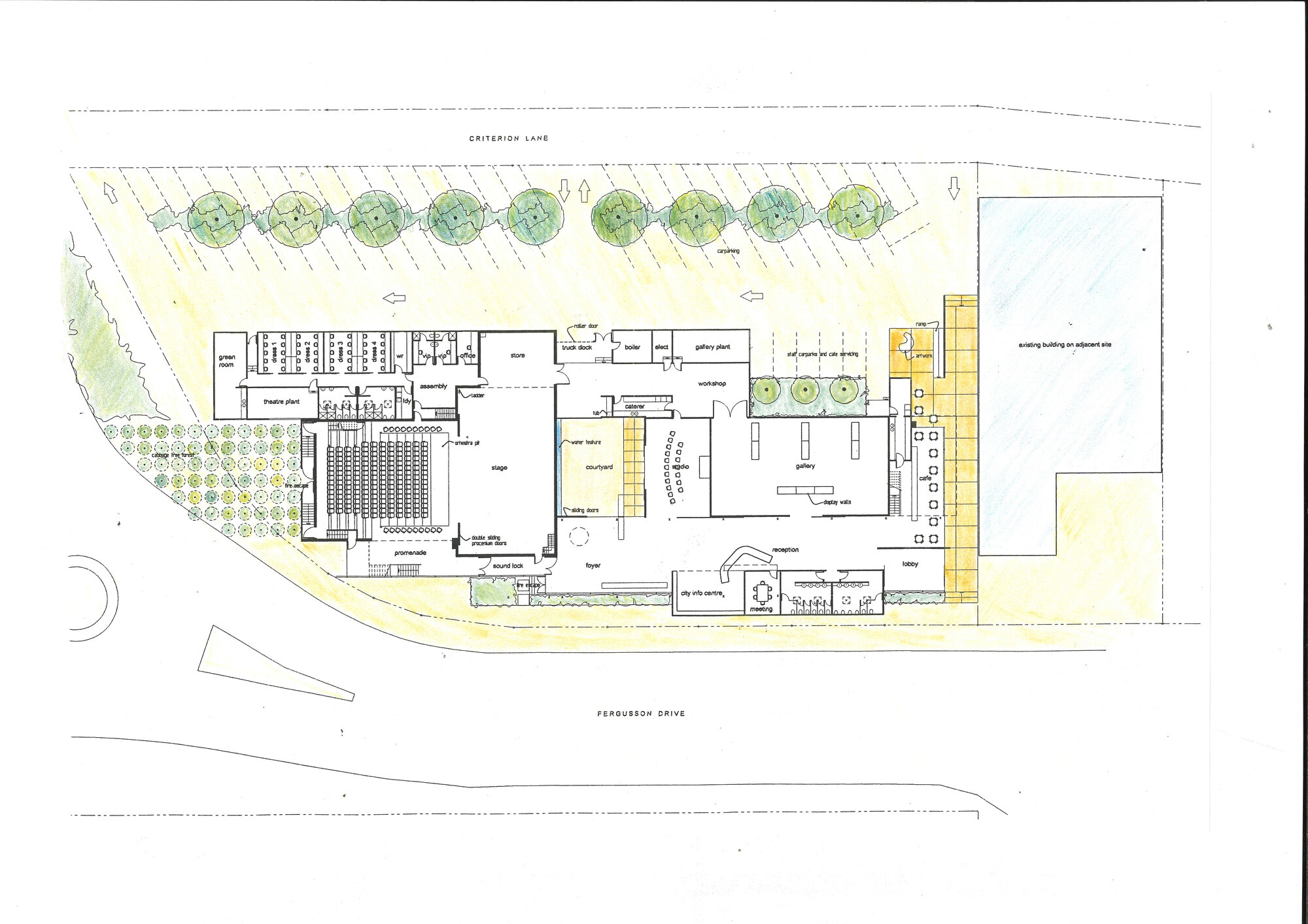 Arts centre proposal, north side of Fergusson Drive