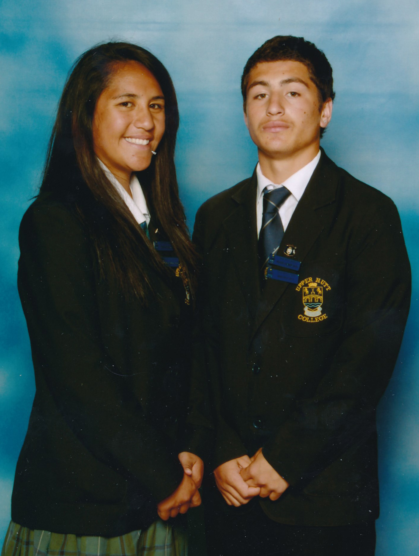 Upper Hutt College Head Students 2011; Dayna Taramai &amp; Lee Tukukino 