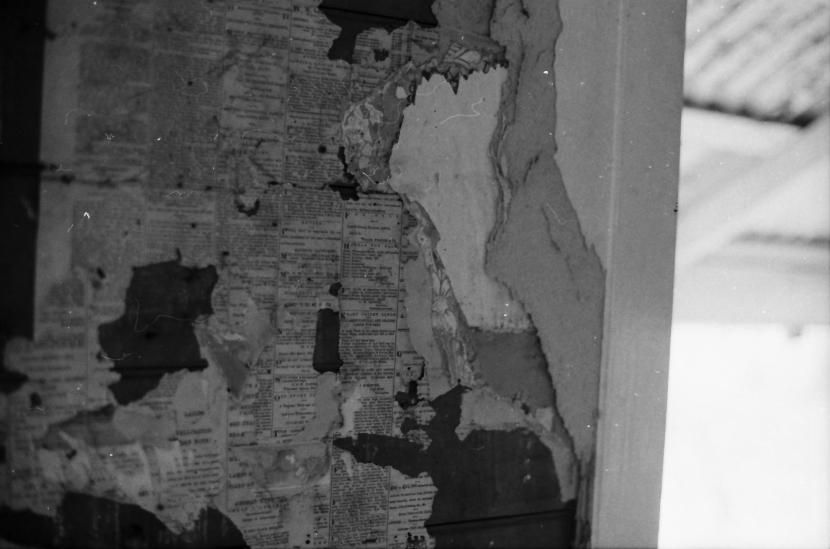 Pumpkin Cottage; detail of interior wall