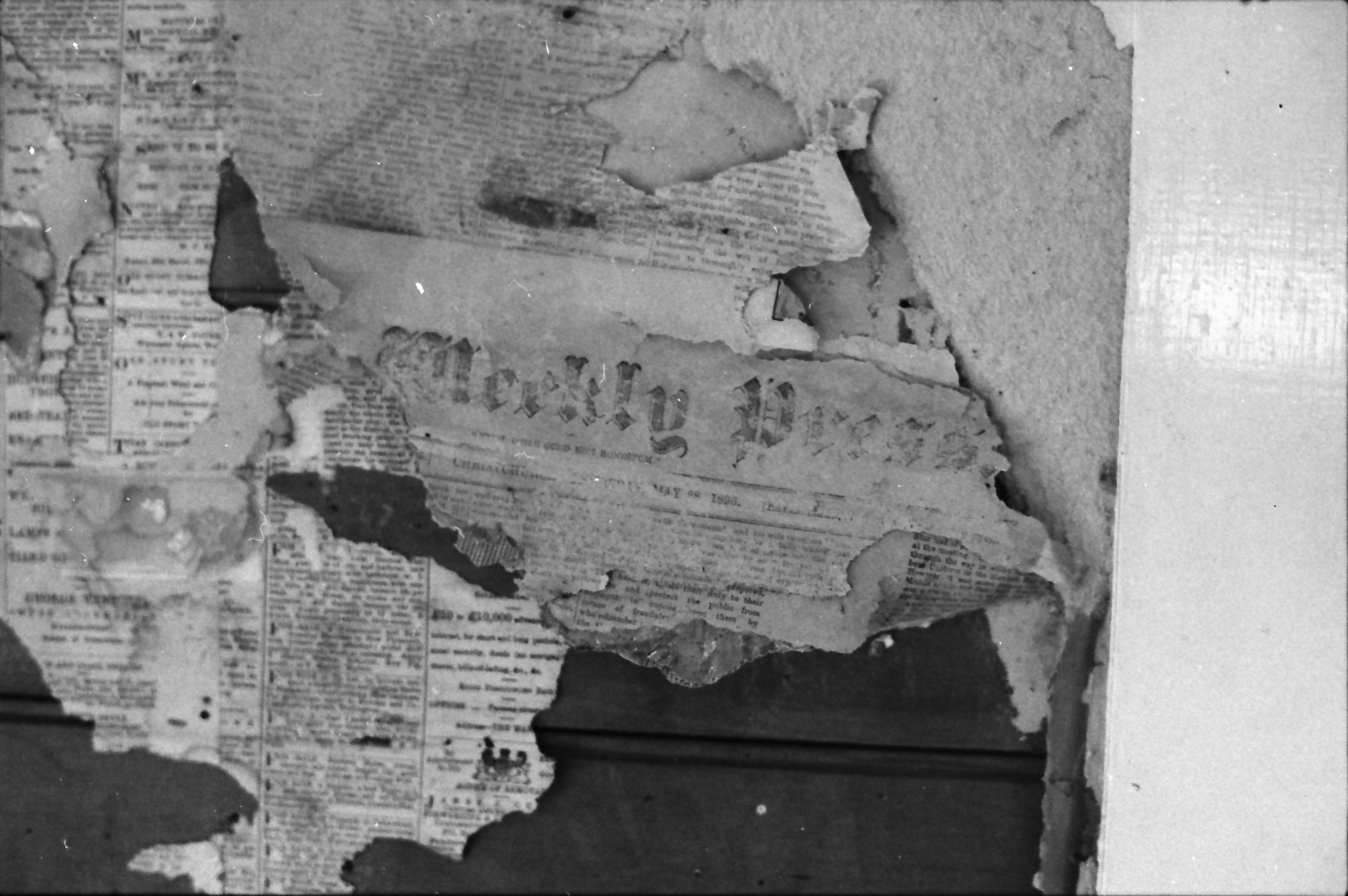 Pumpkin Cottage; detail of interior wall