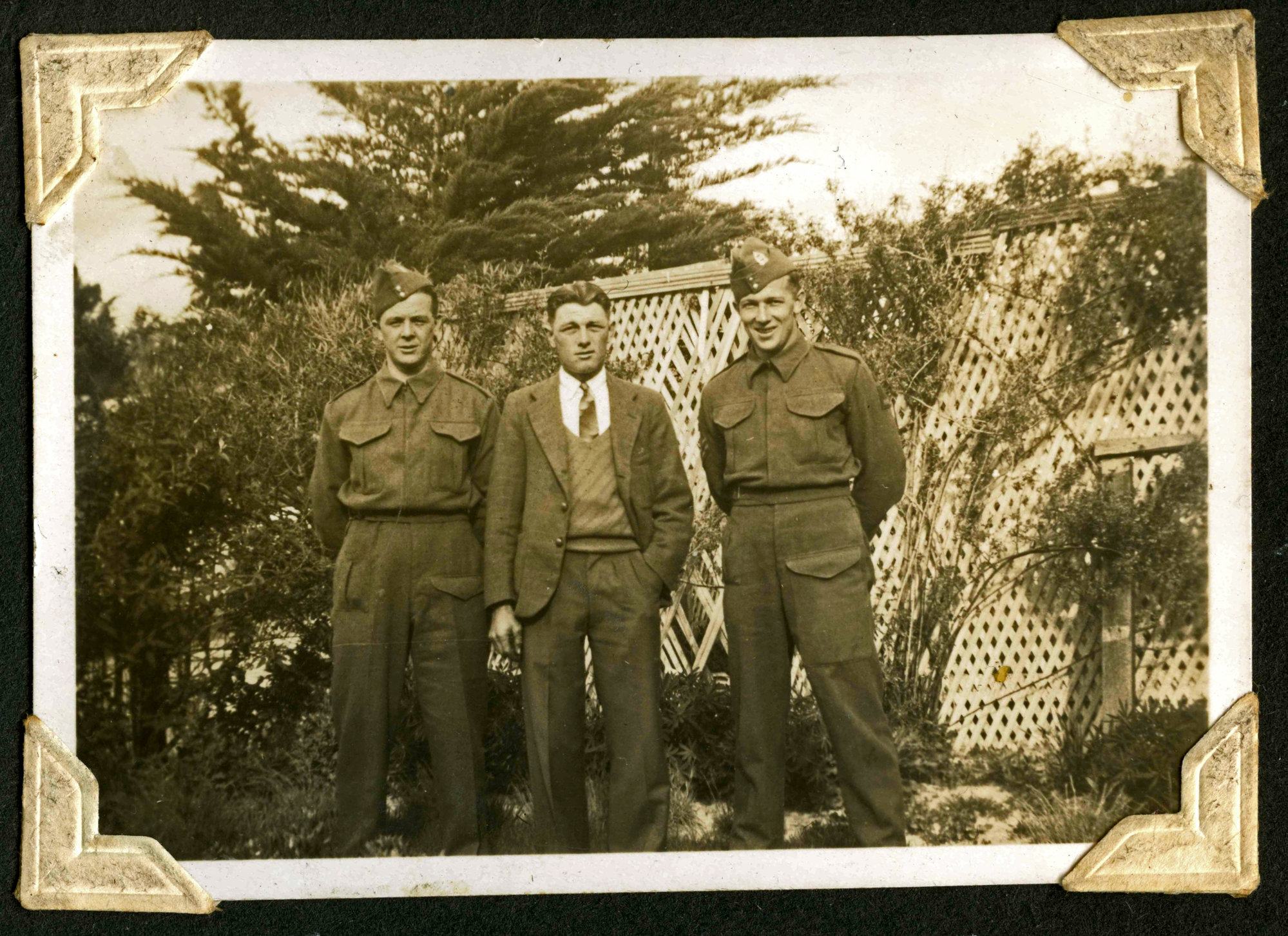 Bob, Nip, Tommie; Trentham 1941