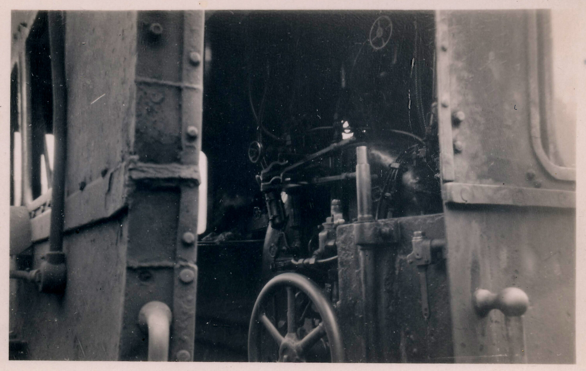 Rimutaka Incline last excursion 1955; the cab of a Fell locomotive (Sager 9)